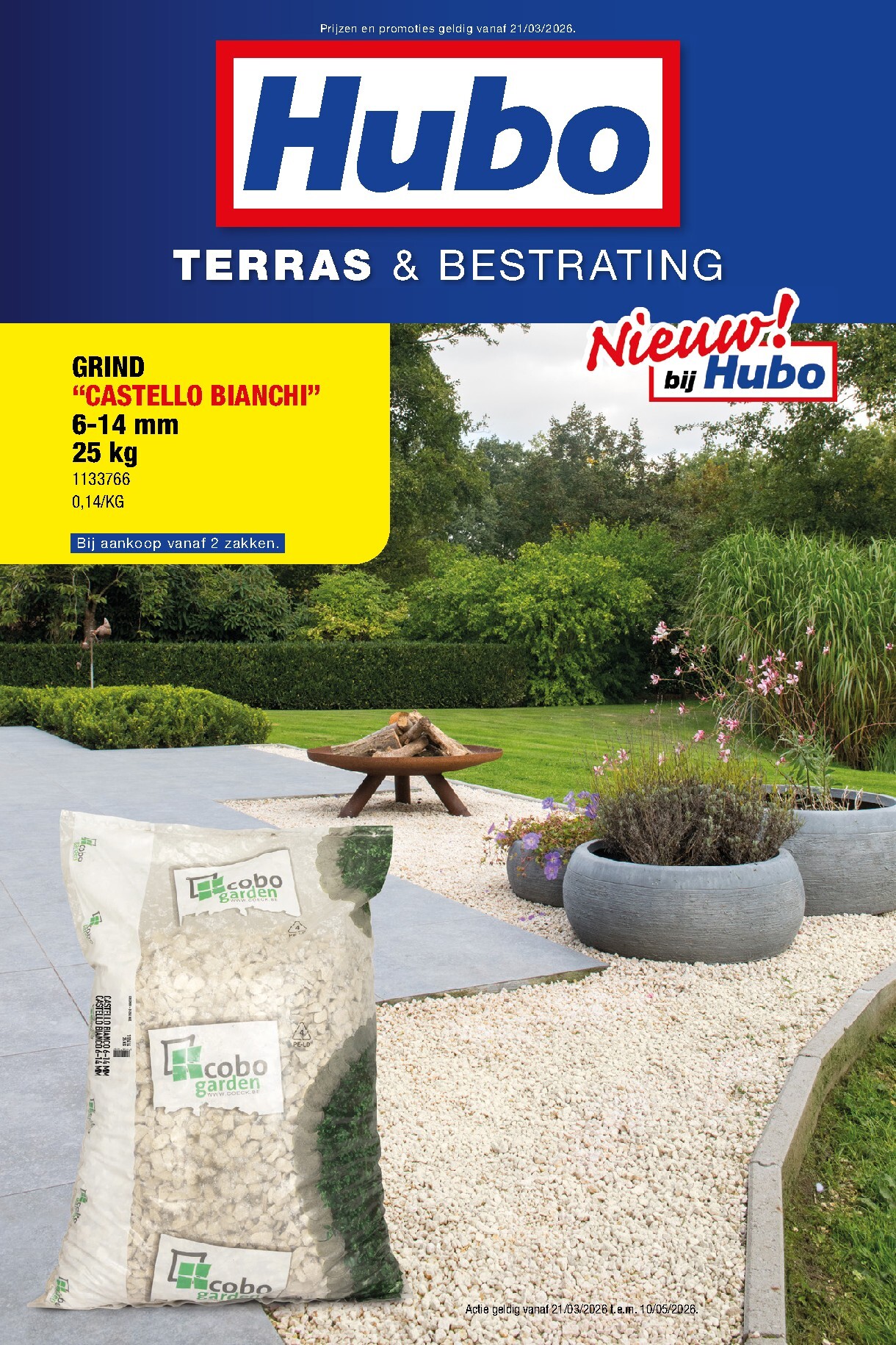 De Hubo - Terras & bestrating 2026 folder geldig vanaf 21/03/2026 t/m 10/05/2026