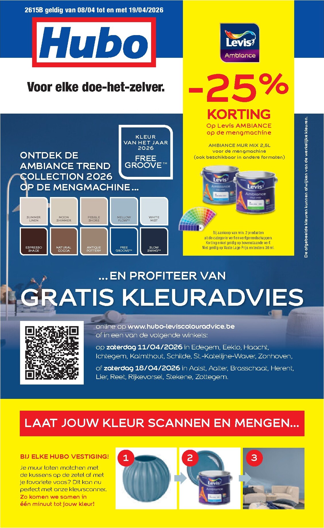 Huidige Hubo folder geldig van woensdag 08/04/2026 tot zondag 19/04/2026