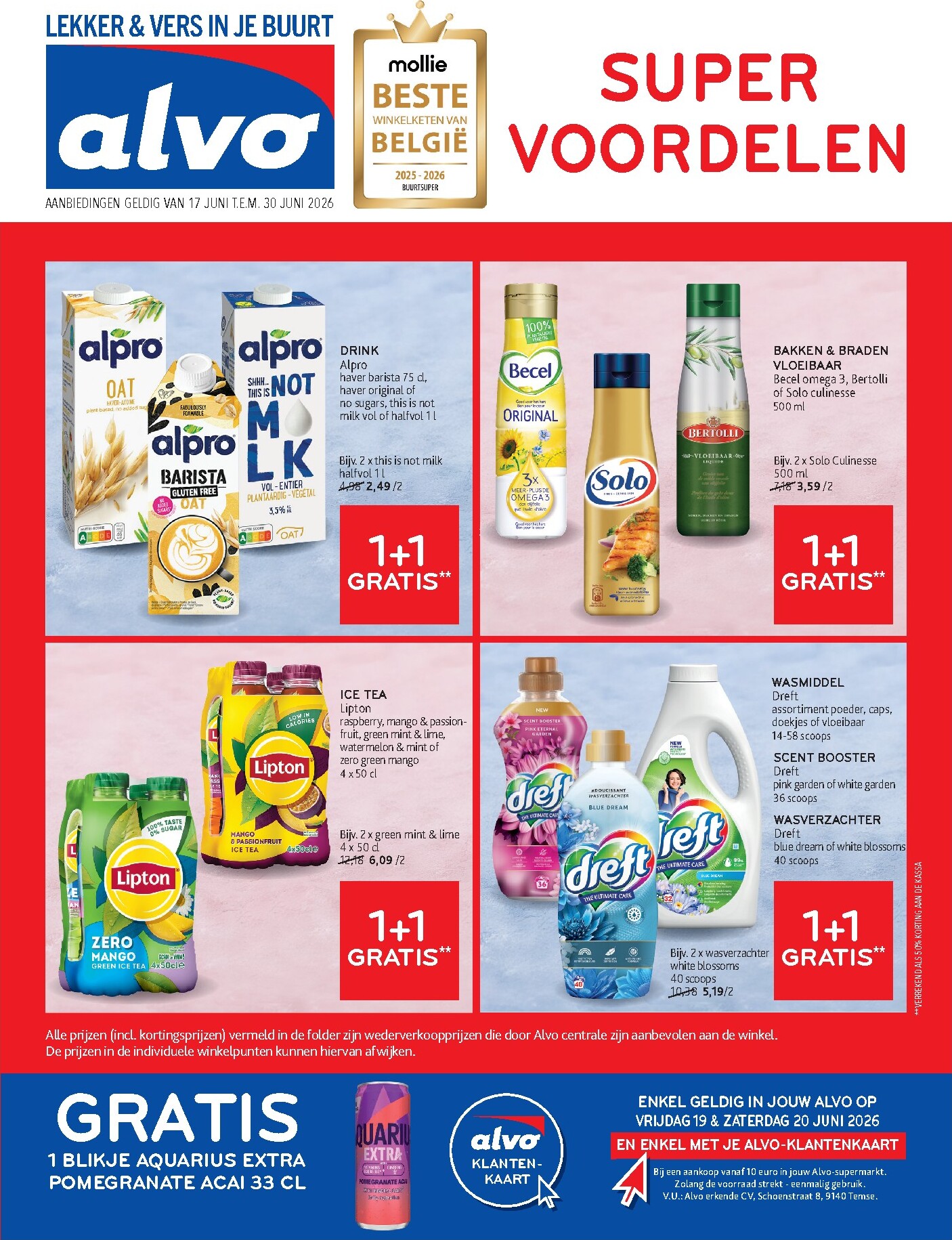 Huidige Alvo folder geldig van woensdag 17/06/2026 tot dinsdag 30/06/2026