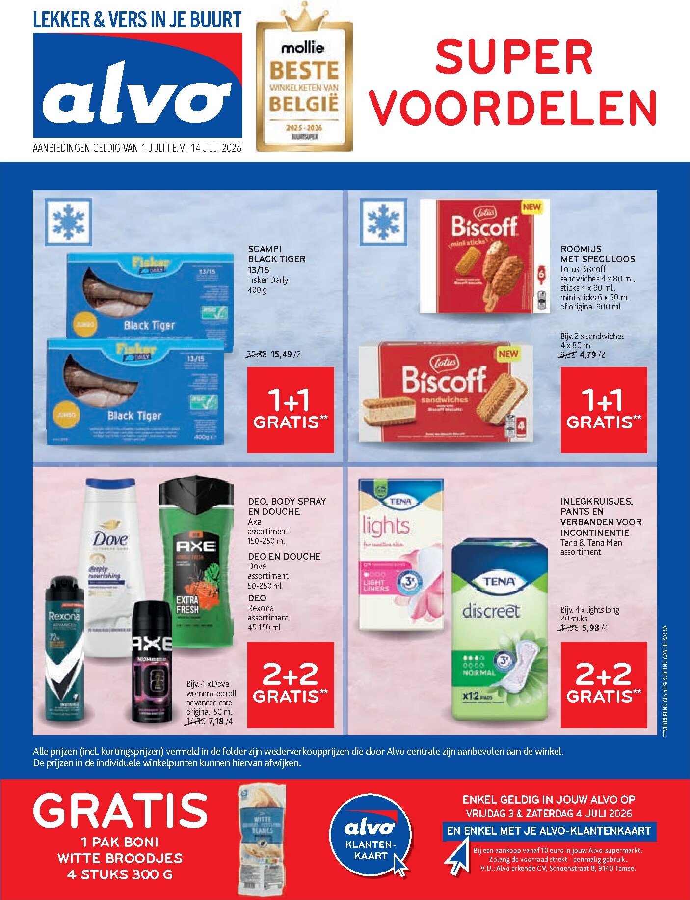 Huidige Alvo folder geldig van woensdag 01/07/2026 tot dinsdag 14/07/2026