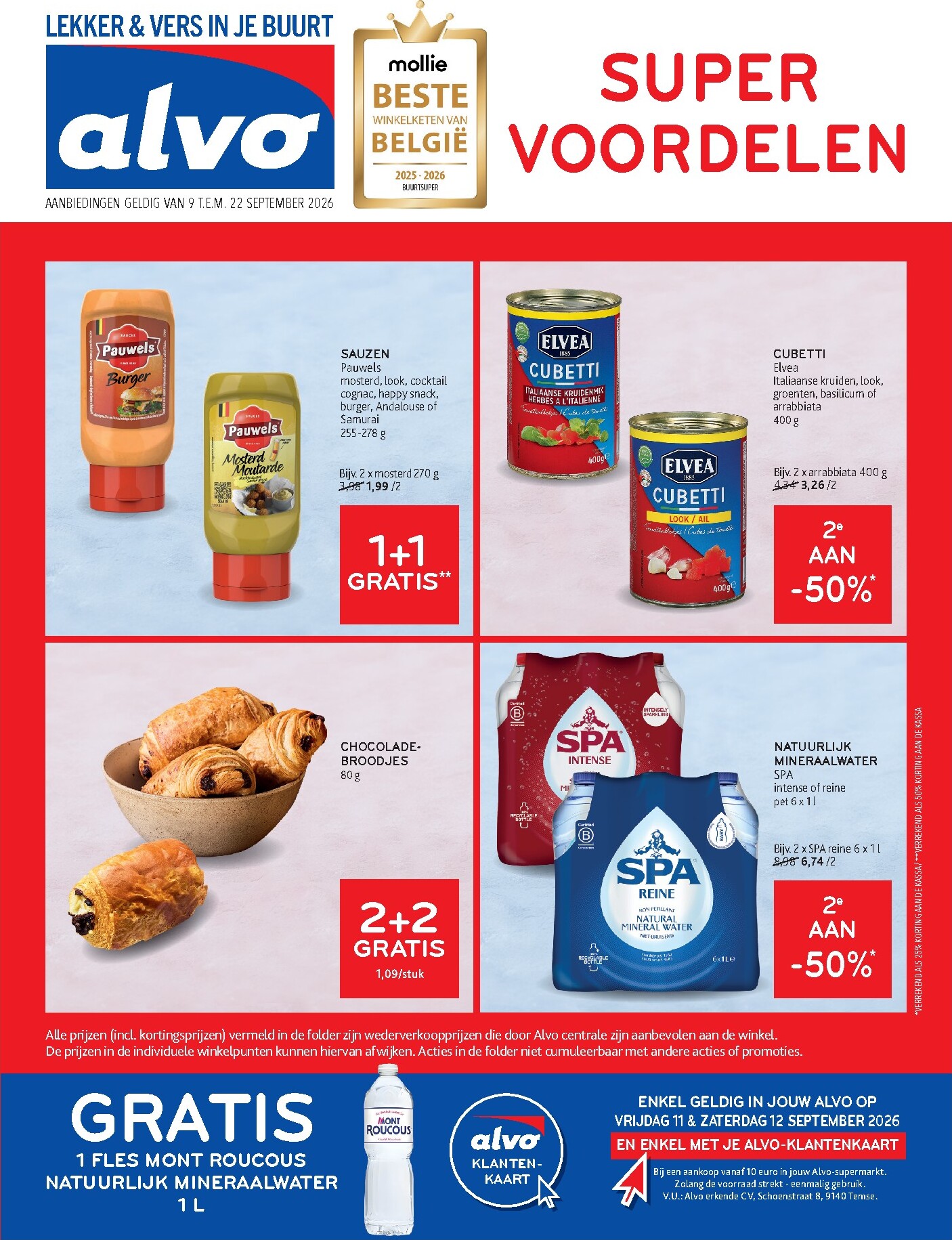 Huidige Alvo folder geldig van woensdag 09/09/2026 tot dinsdag 22/09/2026