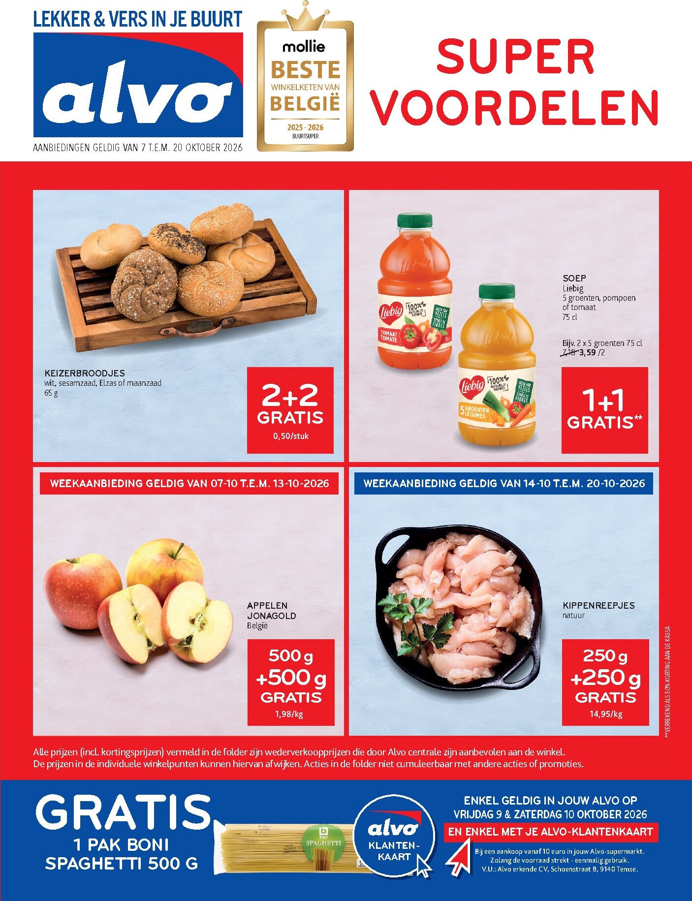 Huidige Alvo folder geldig van woensdag 07/10/2026 tot dinsdag 20/10/2026