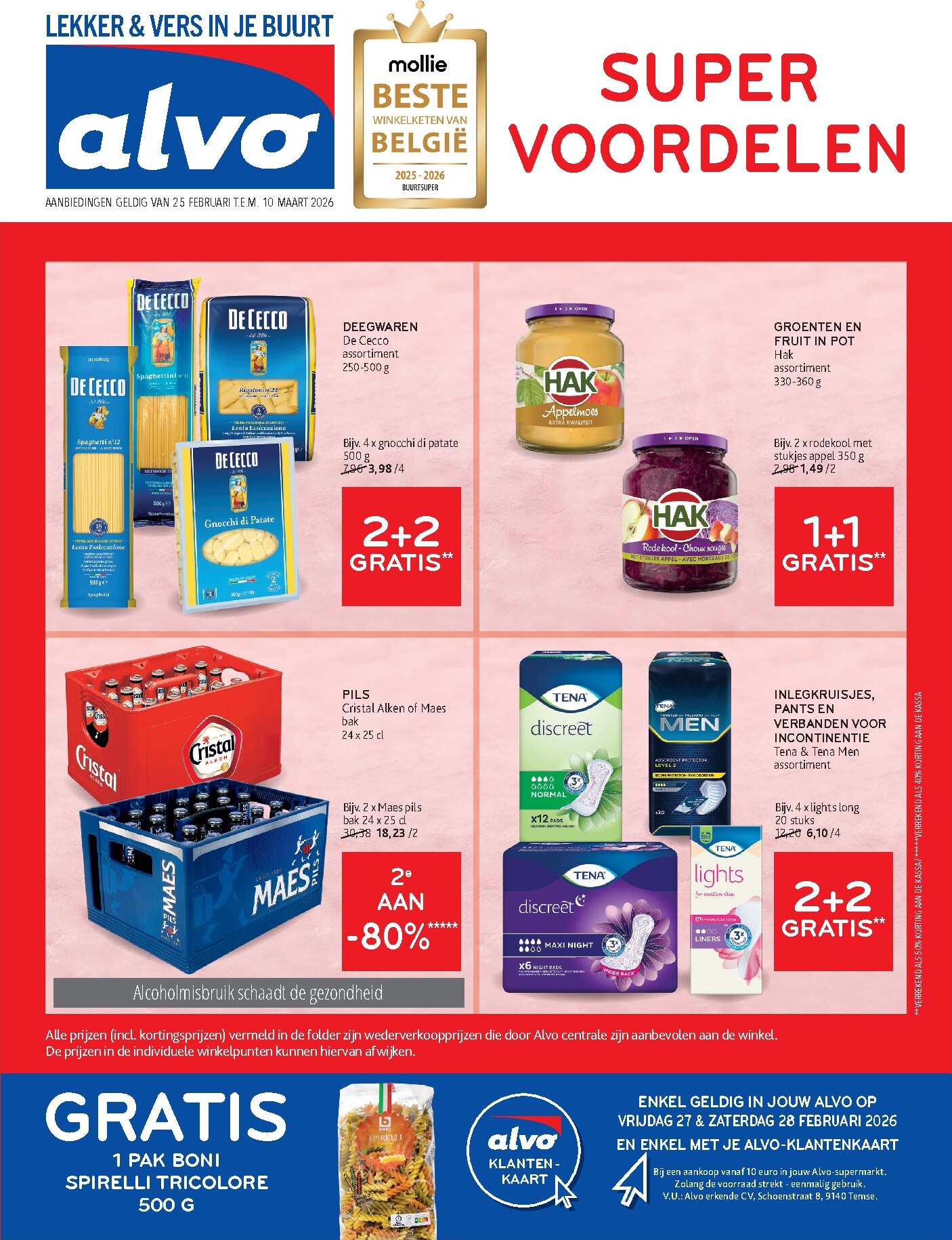 De Alvo folder geldig vanaf 25/02/2026 t/m 10/03/2026