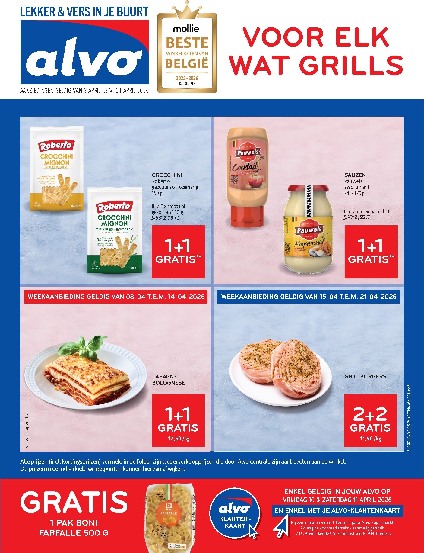 Huidige Alvo folder geldig van woensdag 08/04/2026 tot dinsdag 21/04/2026
