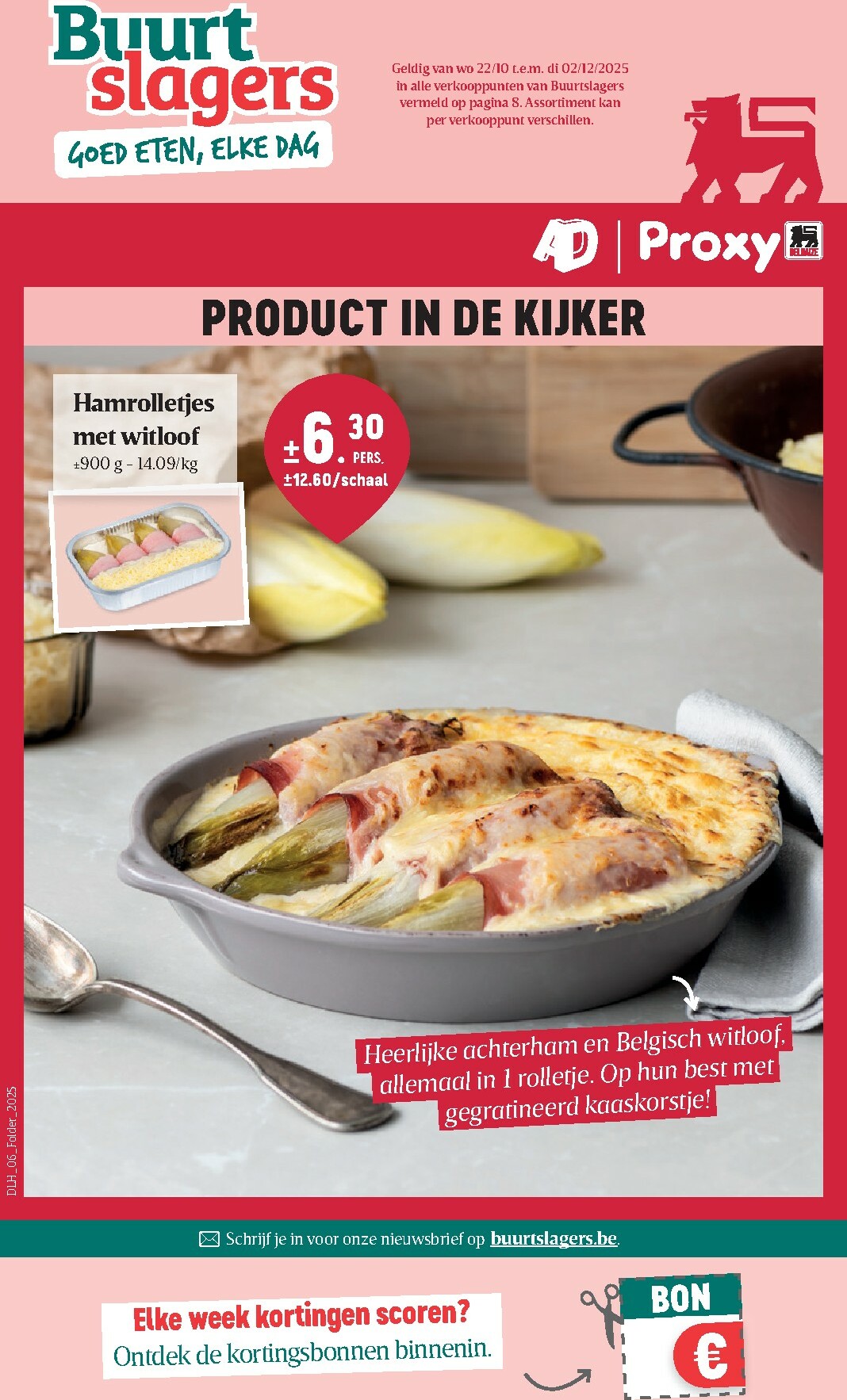 De Buurtslagers folder geldig vanaf 22/10 t/m 02/12