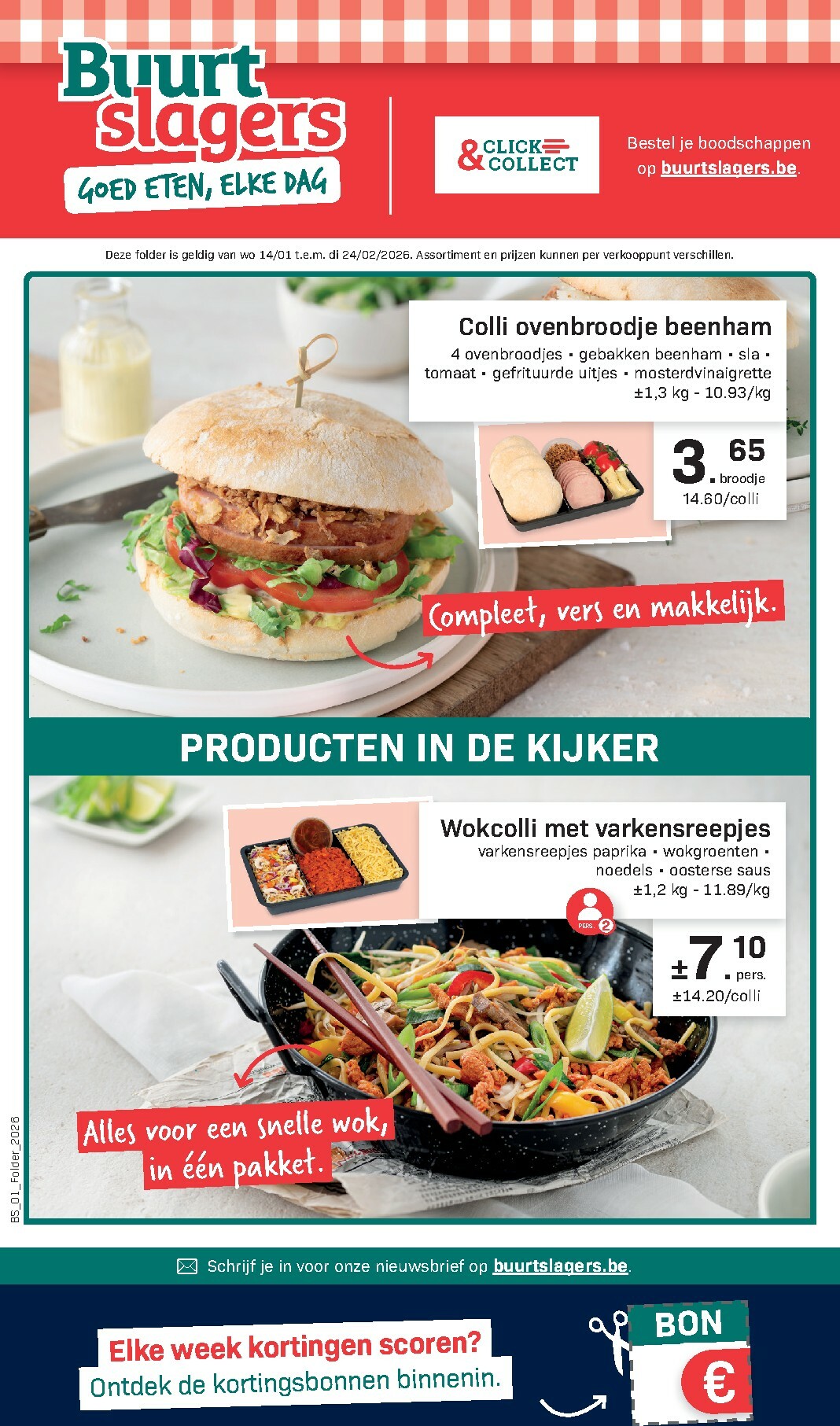 De Buurtslagers folder geldig vanaf 14/01 t/m 24/02