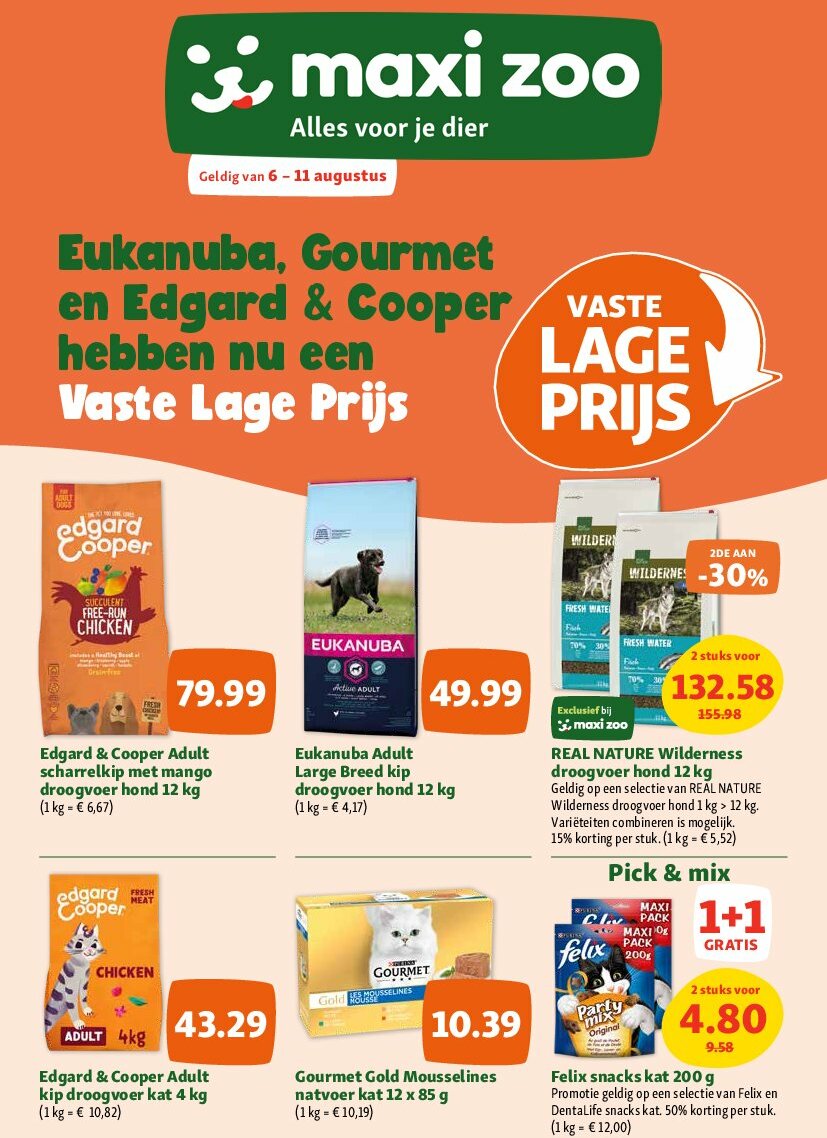 Maxizoo folder geldig vanaf 06/08 - 11/08