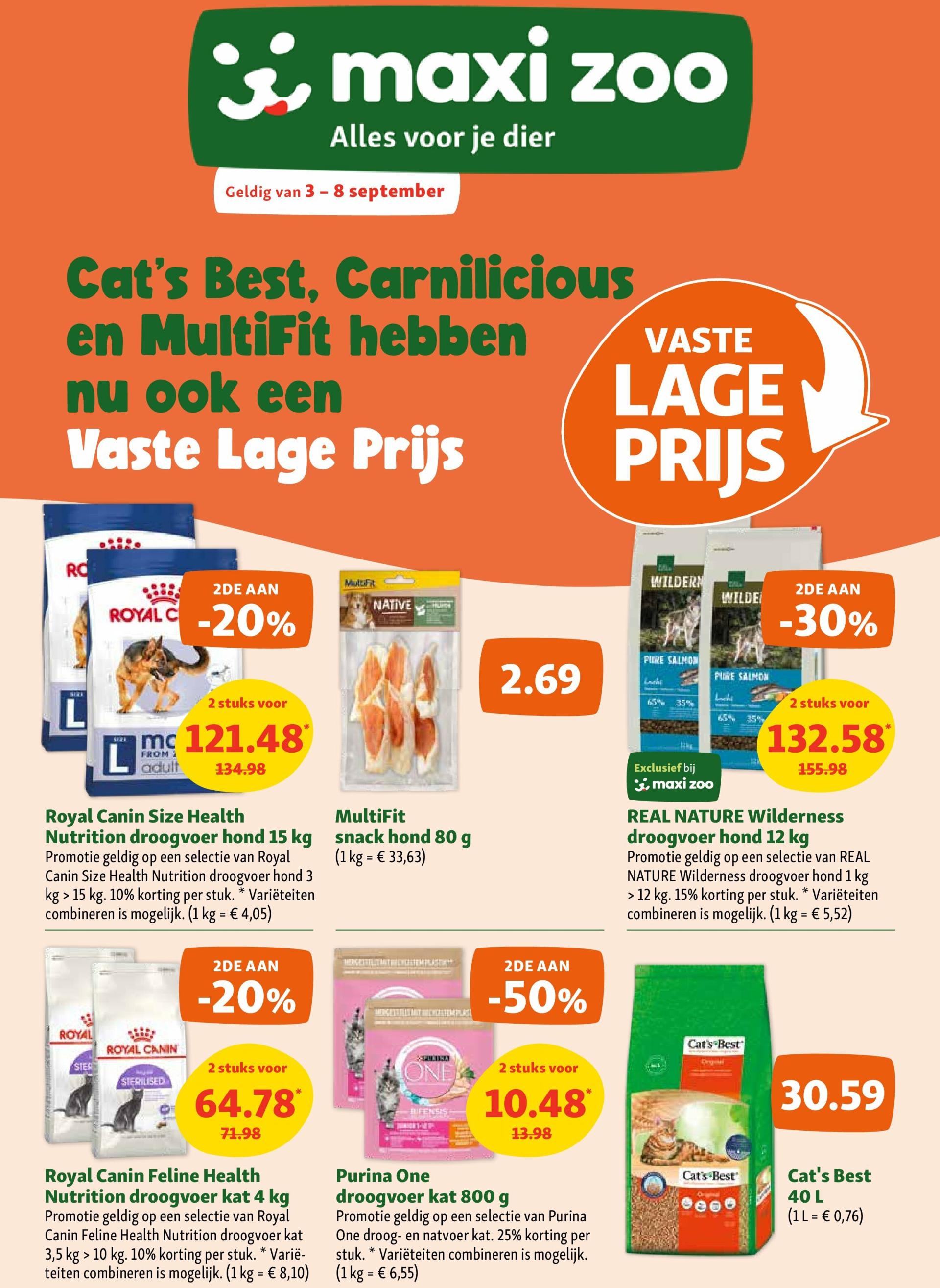 Maxizoo folder geldig vanaf 03/09 - 08/09