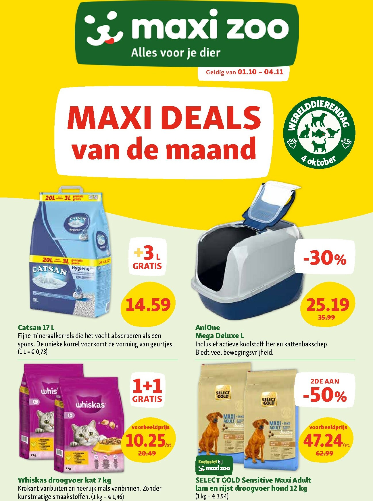Maxizoo folder geldig vanaf 01/10 - 04/11