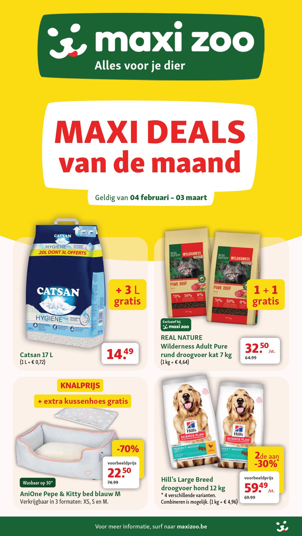 De Maxizoo folder geldig vanaf 04/02/2026 t/m 03/03/2026