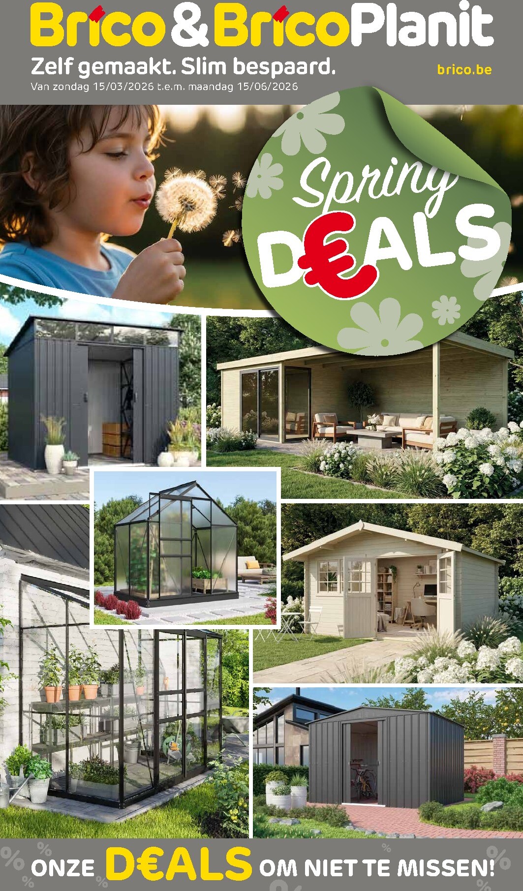 Huidige Brico - Spring Deals folder geldig van zondag 15/03/2026 tot maandag 15/06/2026