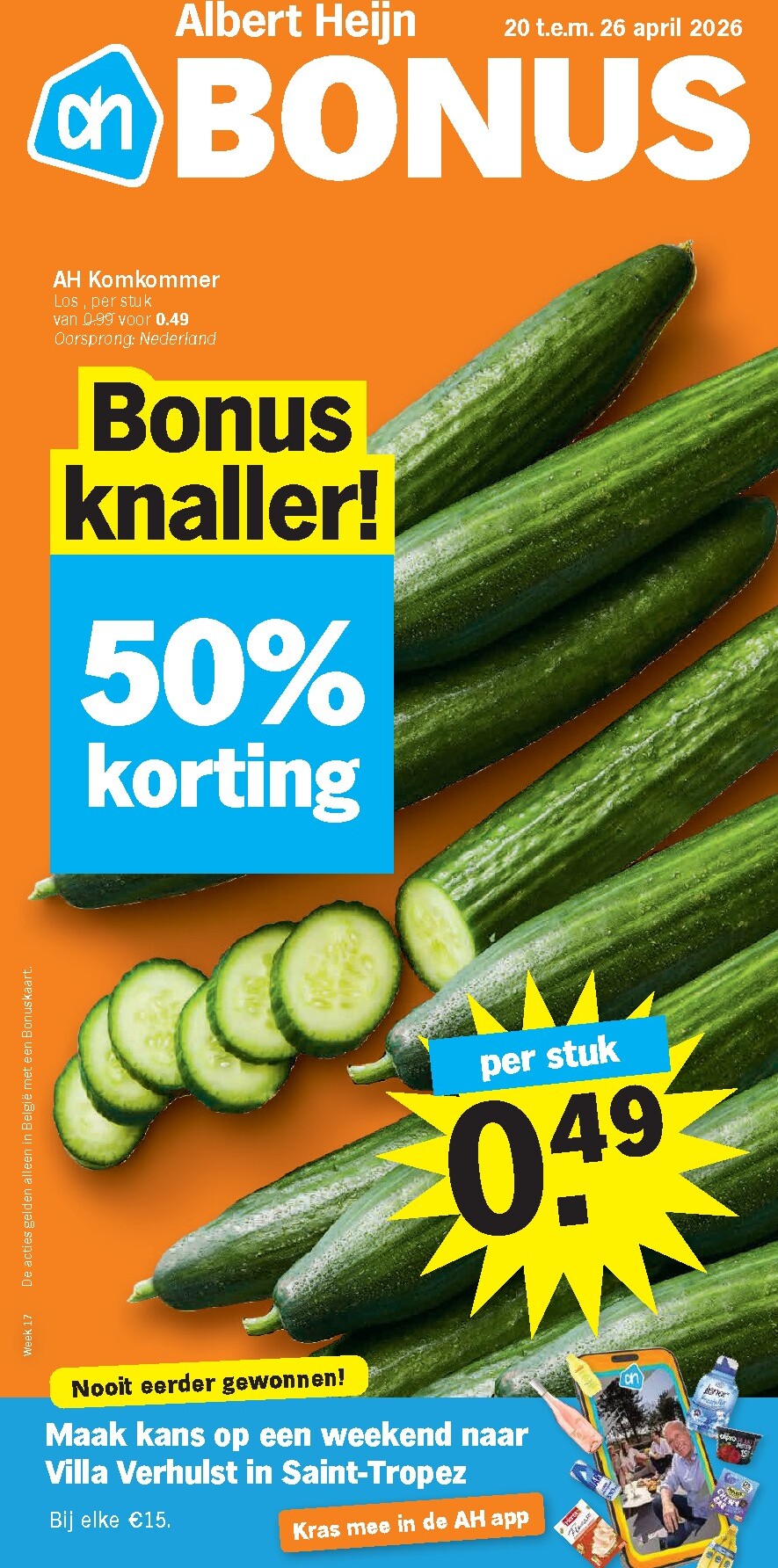 Albert Heijn folder voor volgende week van maandag 20/04/2026 tot zondag 26/04/2026