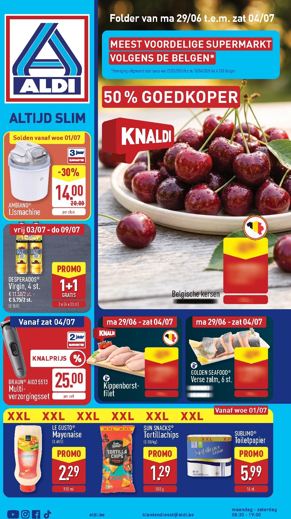 ALDI folder voor volgende week van maandag 29/06/2026 tot zaterdag 04/07/2026