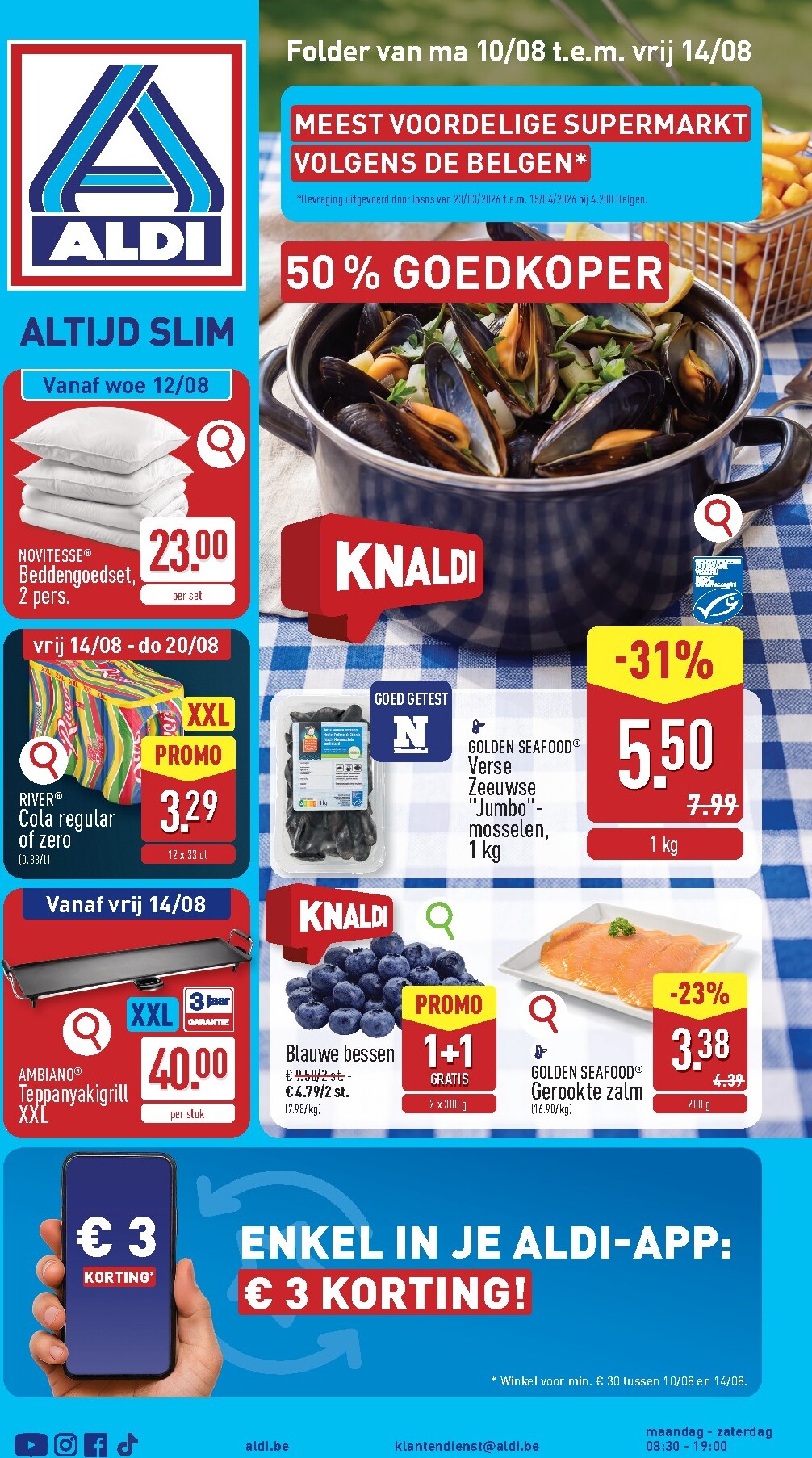 ALDI folder voor volgende week van maandag 10/08/2026 tot vrijdag 14/08/2026