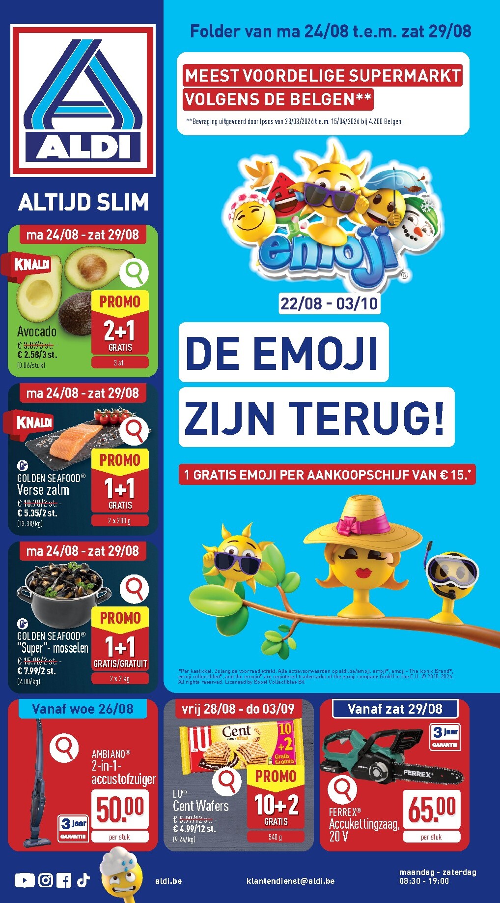 ALDI folder voor volgende week van maandag 24/08/2026 tot zaterdag 29/08/2026