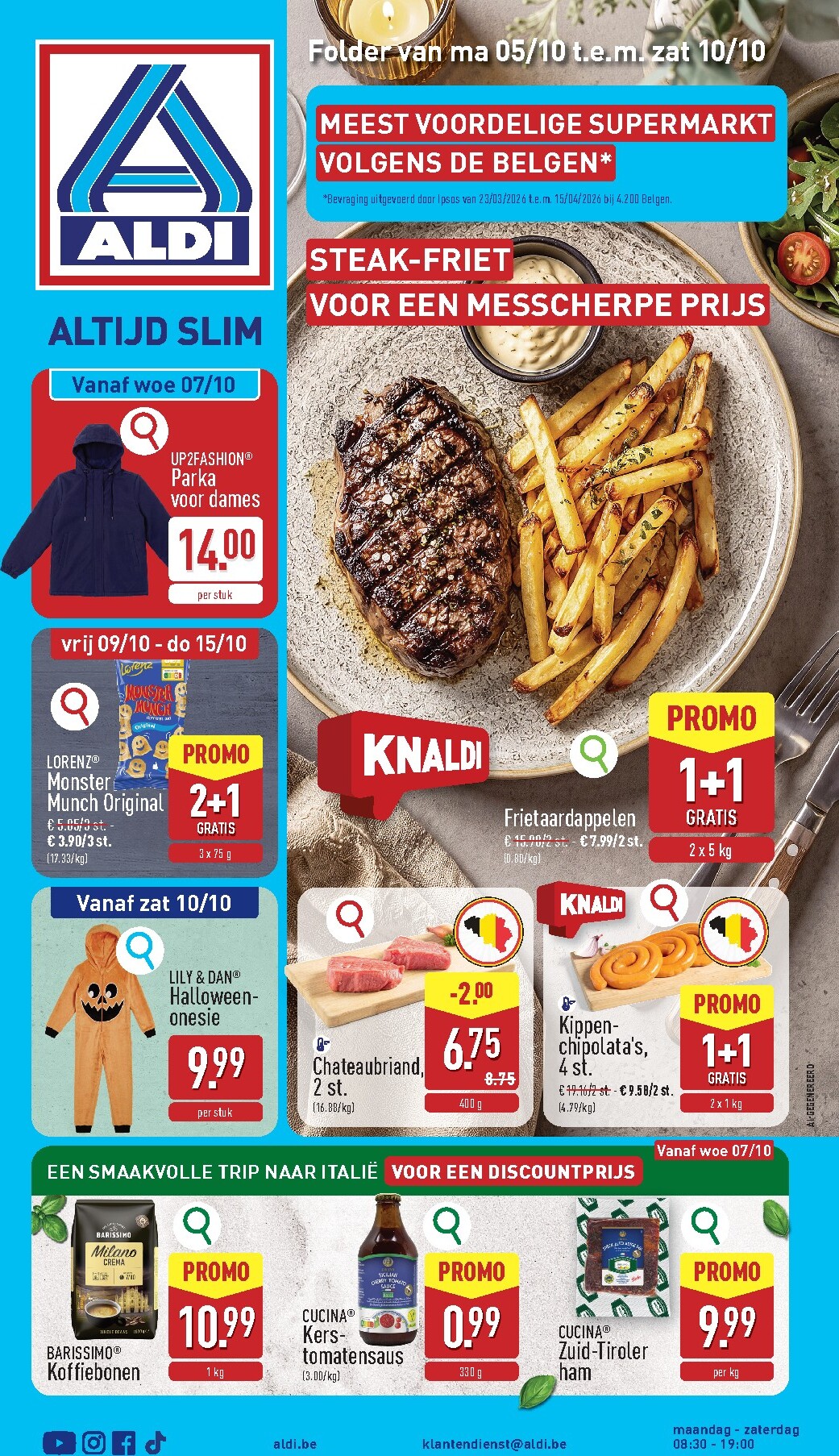 ALDI folder voor volgende week van maandag 05/10/2026 tot zaterdag 10/10/2026