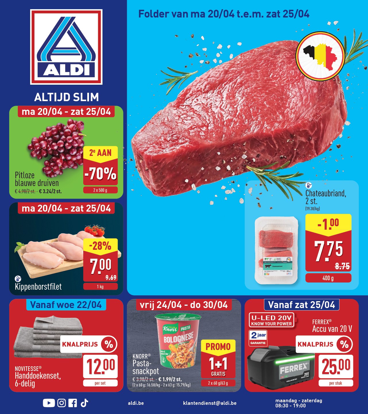 ALDI folder voor volgende week van maandag 20/04/2026 tot zaterdag 25/04/2026