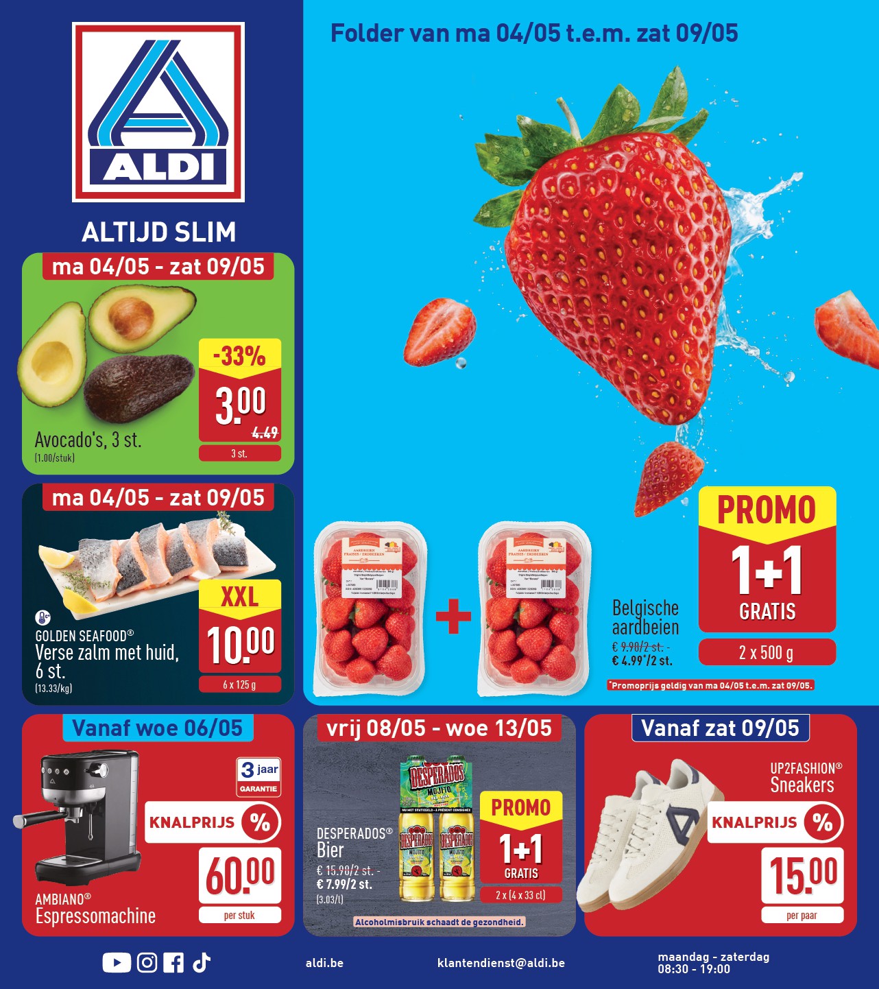ALDI folder voor volgende week van maandag 04/05/2026 tot zaterdag 09/05/2026