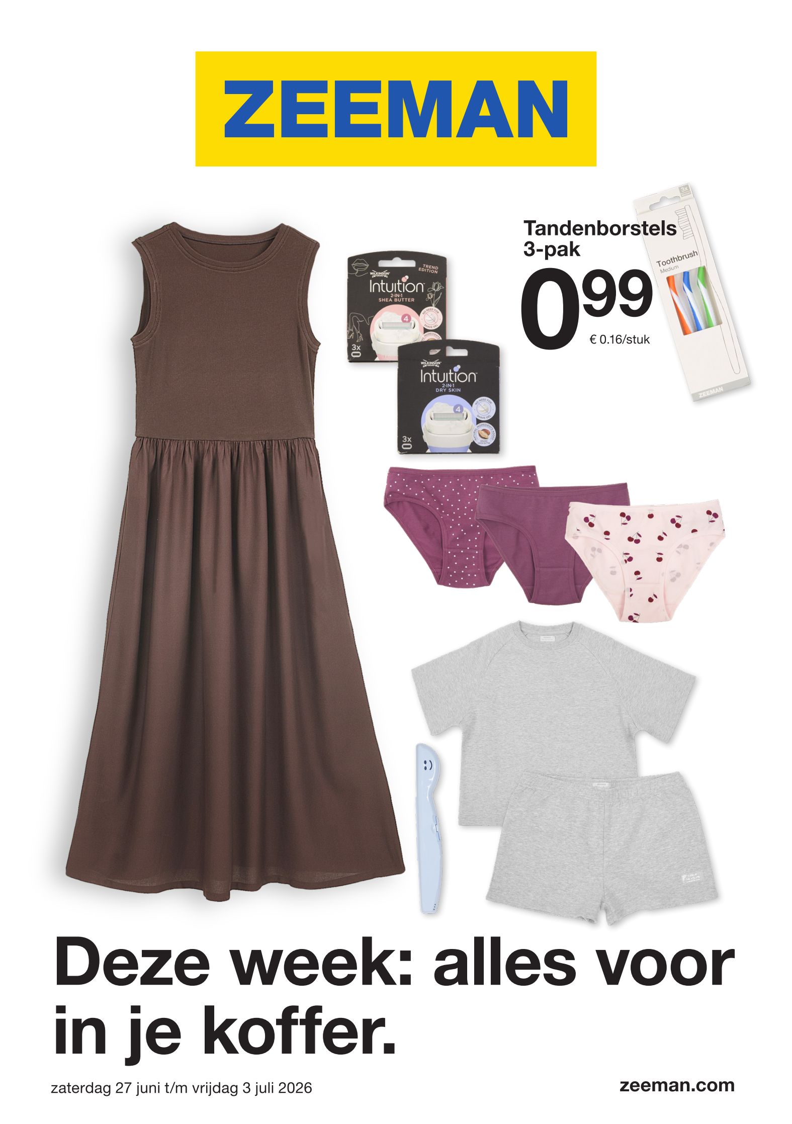 Huidige Zeeman folder geldig van zaterdag 27/06/2026 tot vrijdag 03/07/2026