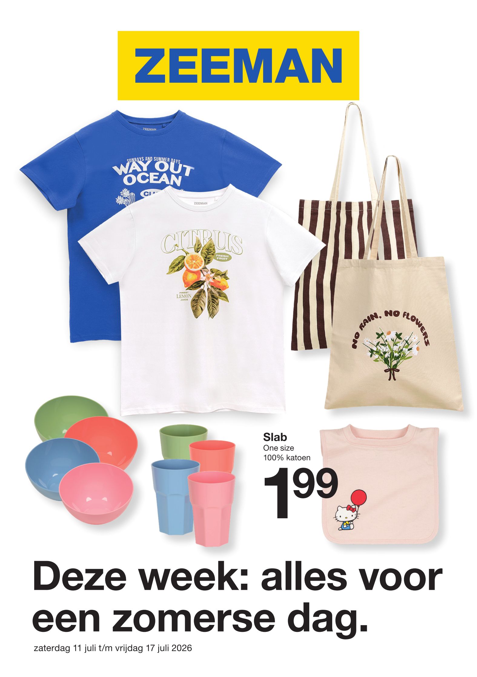 Zeeman folder voor volgende week van zaterdag 11/07/2026 tot vrijdag 17/07/2026
