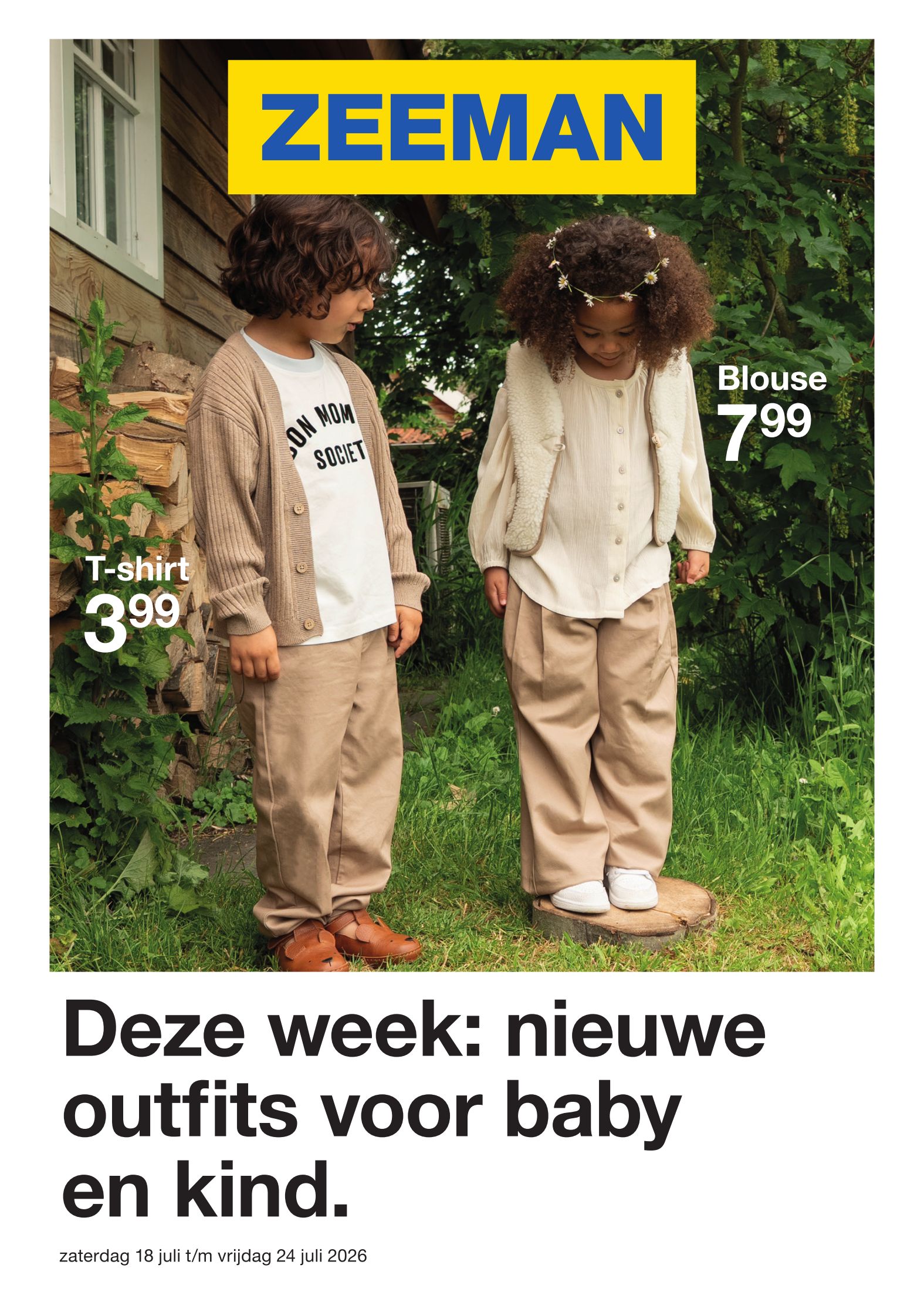 Zeeman folder voor volgende week van zaterdag 18/07/2026 tot vrijdag 24/07/2026