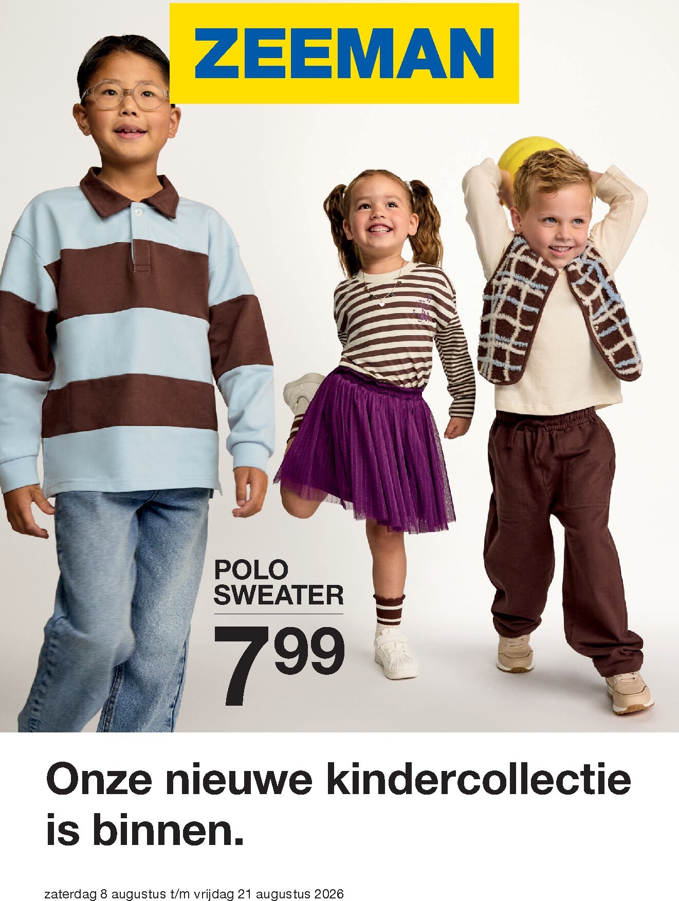 Huidige Zeeman folder geldig van zaterdag 08/08/2026 tot vrijdag 21/08/2026