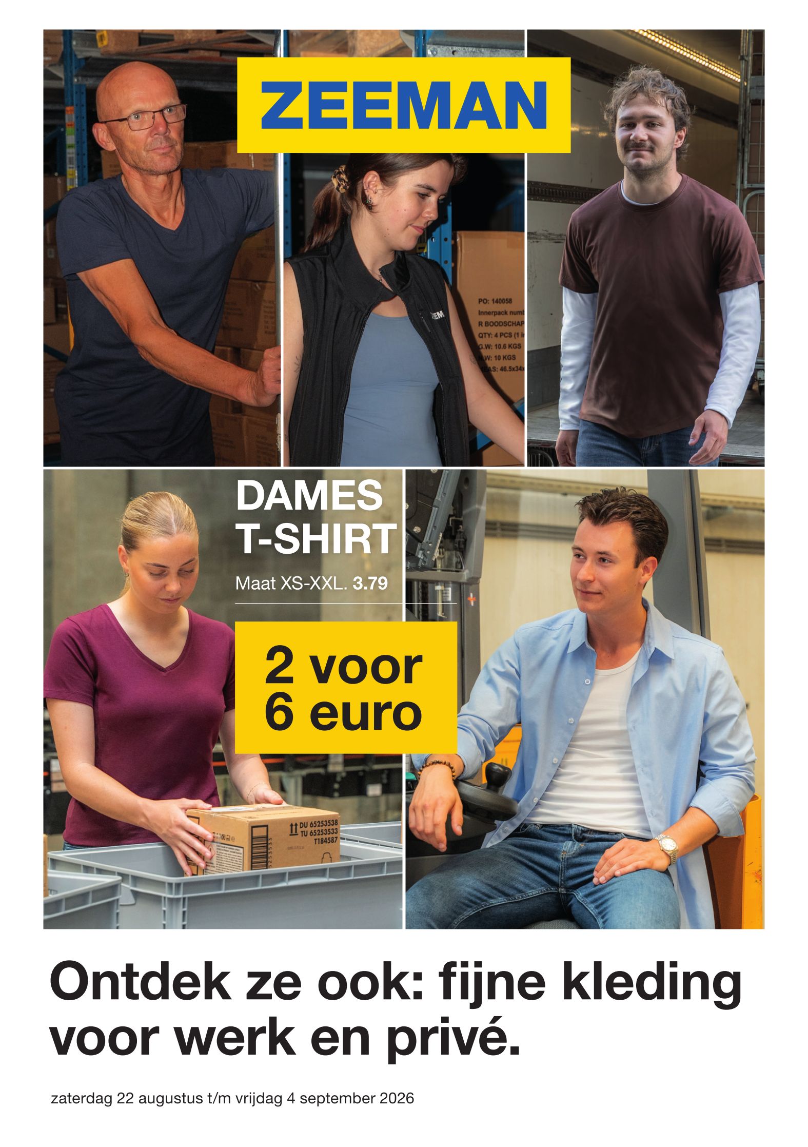 Zeeman folder voor volgende week van zaterdag 22/08/2026 tot vrijdag 04/09/2026