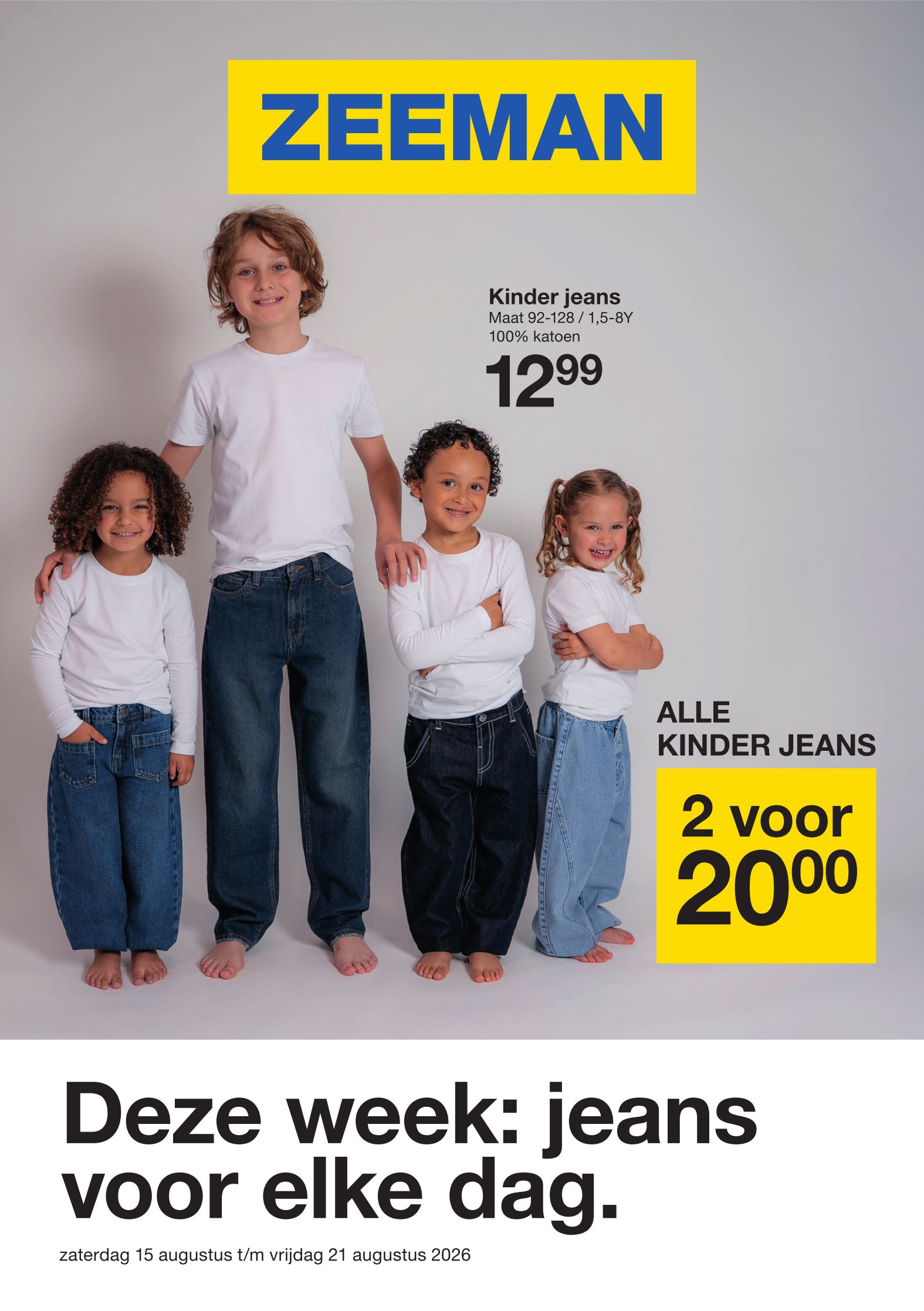 Huidige Zeeman folder geldig van zaterdag 15/08/2026 tot vrijdag 21/08/2026
