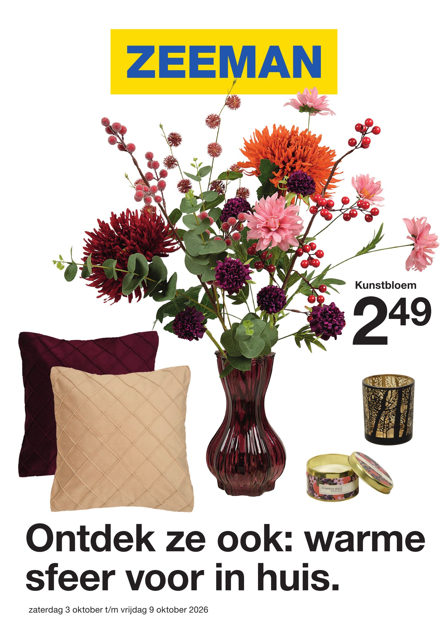 Zeeman folder voor volgende week van zaterdag 03/10/2026 tot vrijdag 09/10/2026