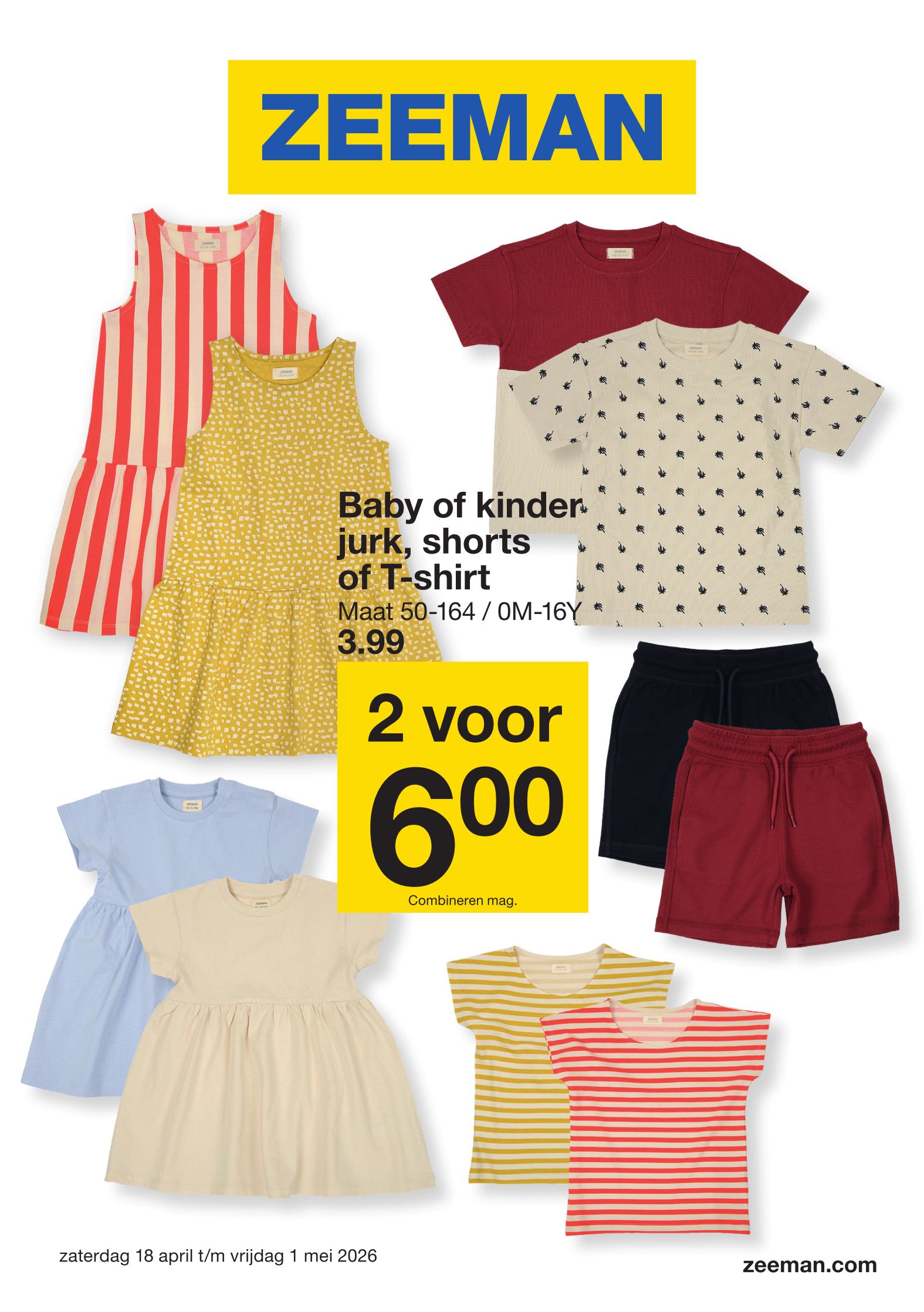 Zeeman folder voor volgende week van zaterdag 18/04/2026 tot vrijdag 01/05/2026