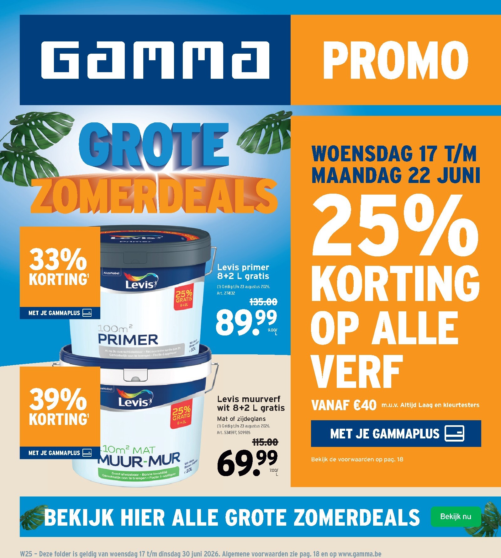 Huidige Gamma folder geldig van woensdag 17/06/2026 tot dinsdag 30/06/2026
