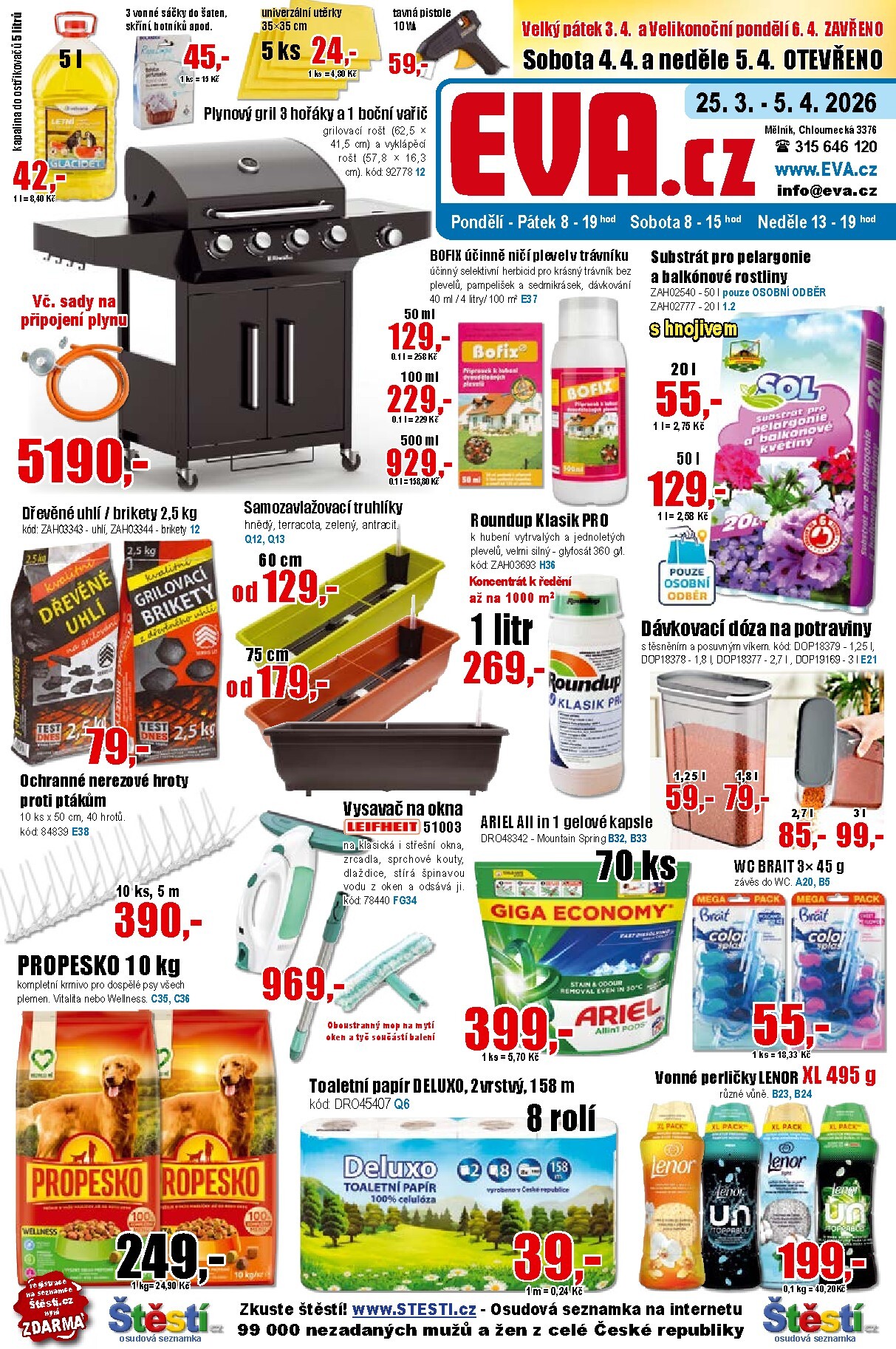 EVA.cz leták platný od středy 25.03.2026 do neděle 05.04.2026
