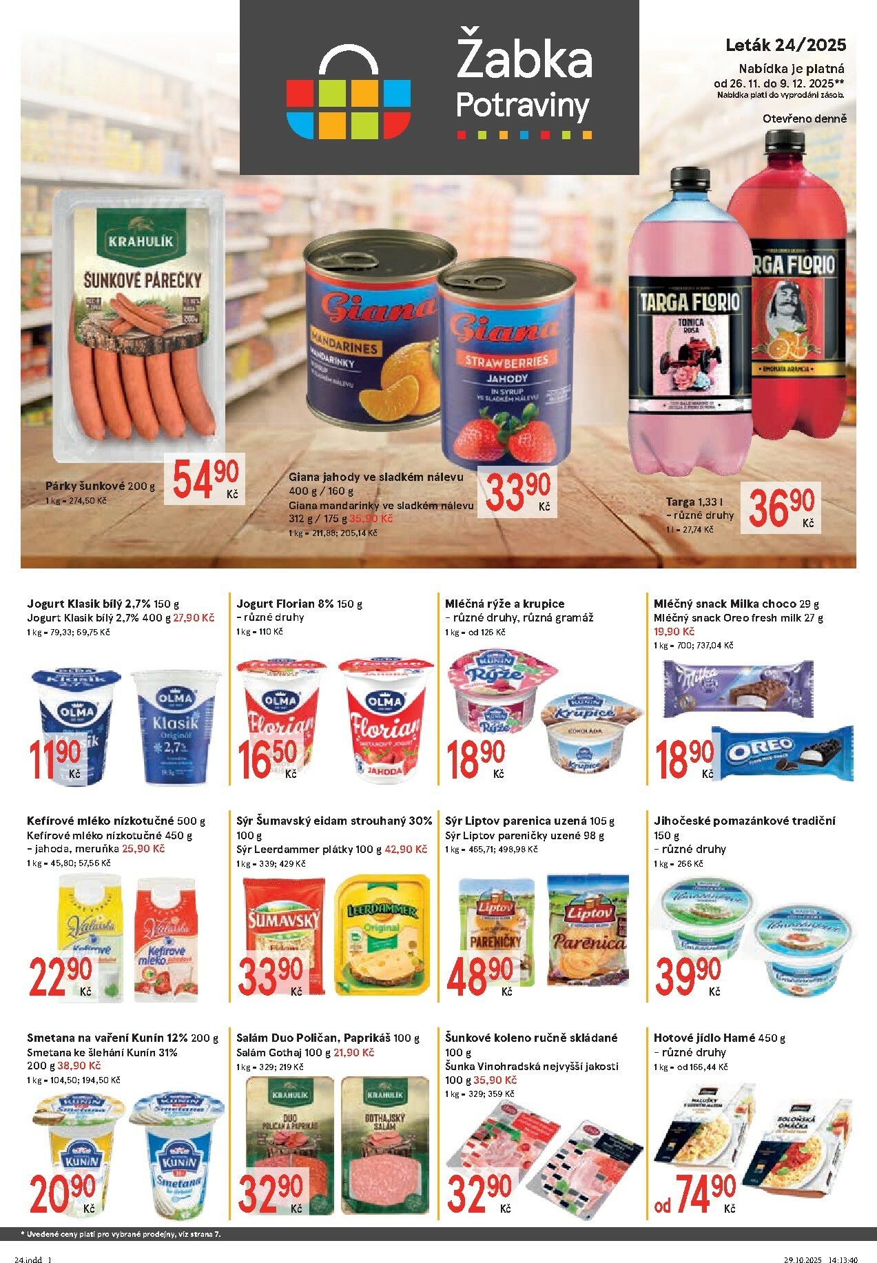Aktuální leták Žabka od 26.11. do 09.12.