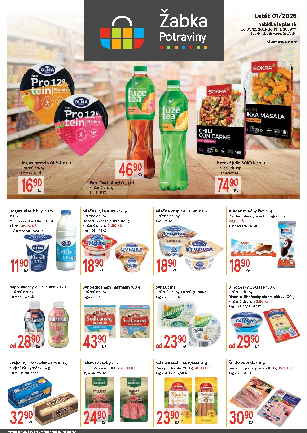 Aktuální leták Žabka od 31.12. do 13.01.