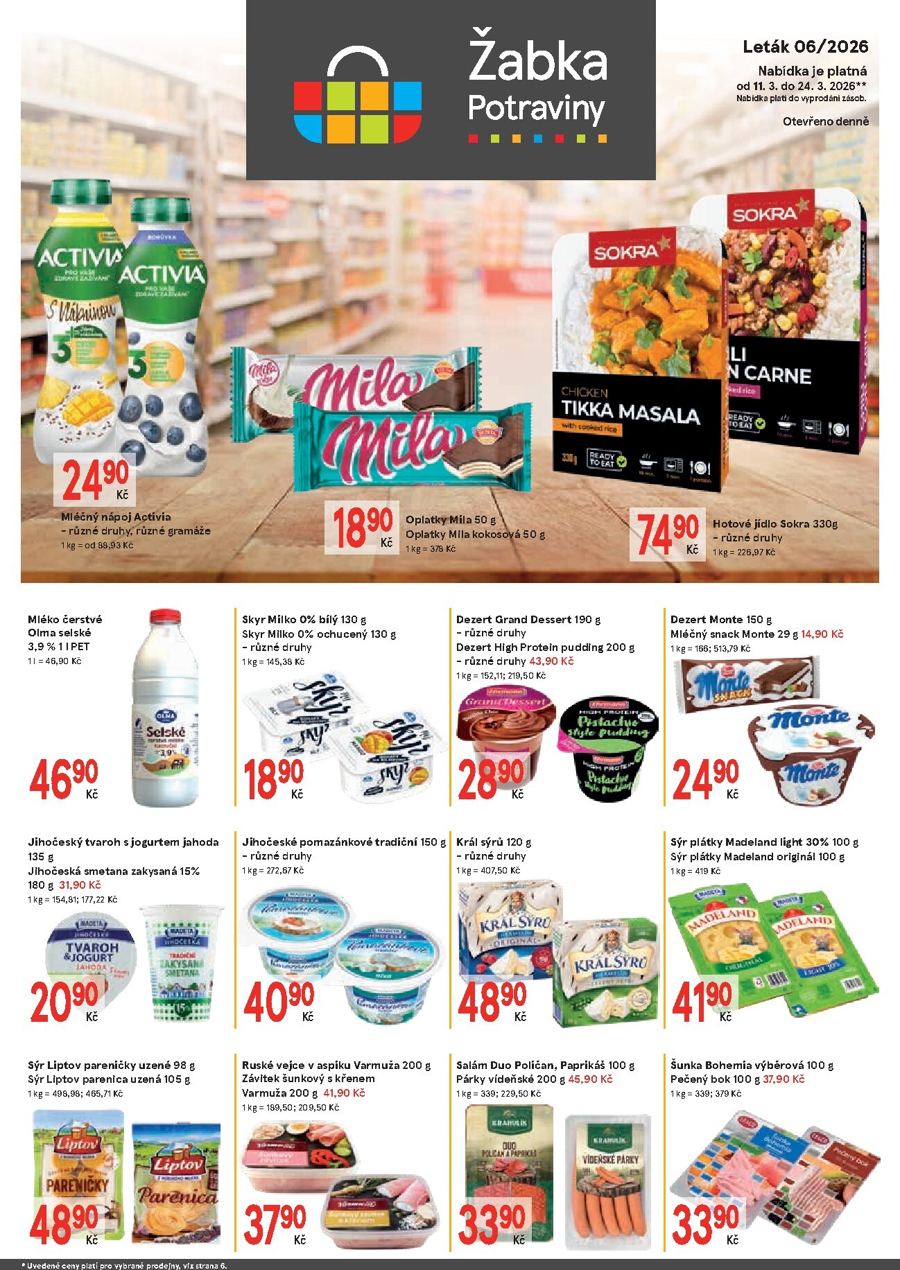 Žabka leták platný od středy 11.03.2026 do úterý 24.03.2026