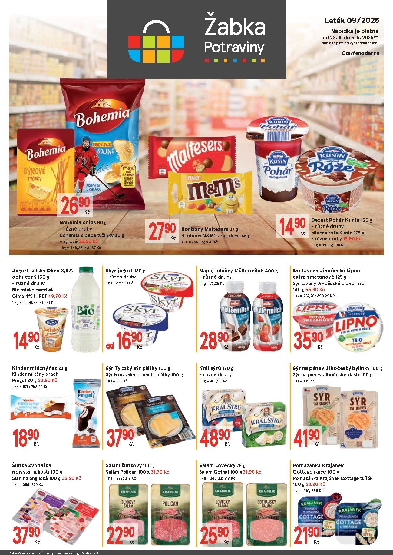 Aktuální Žabka leták platný od středy 22.04.2026 do úterý 05.05.2026