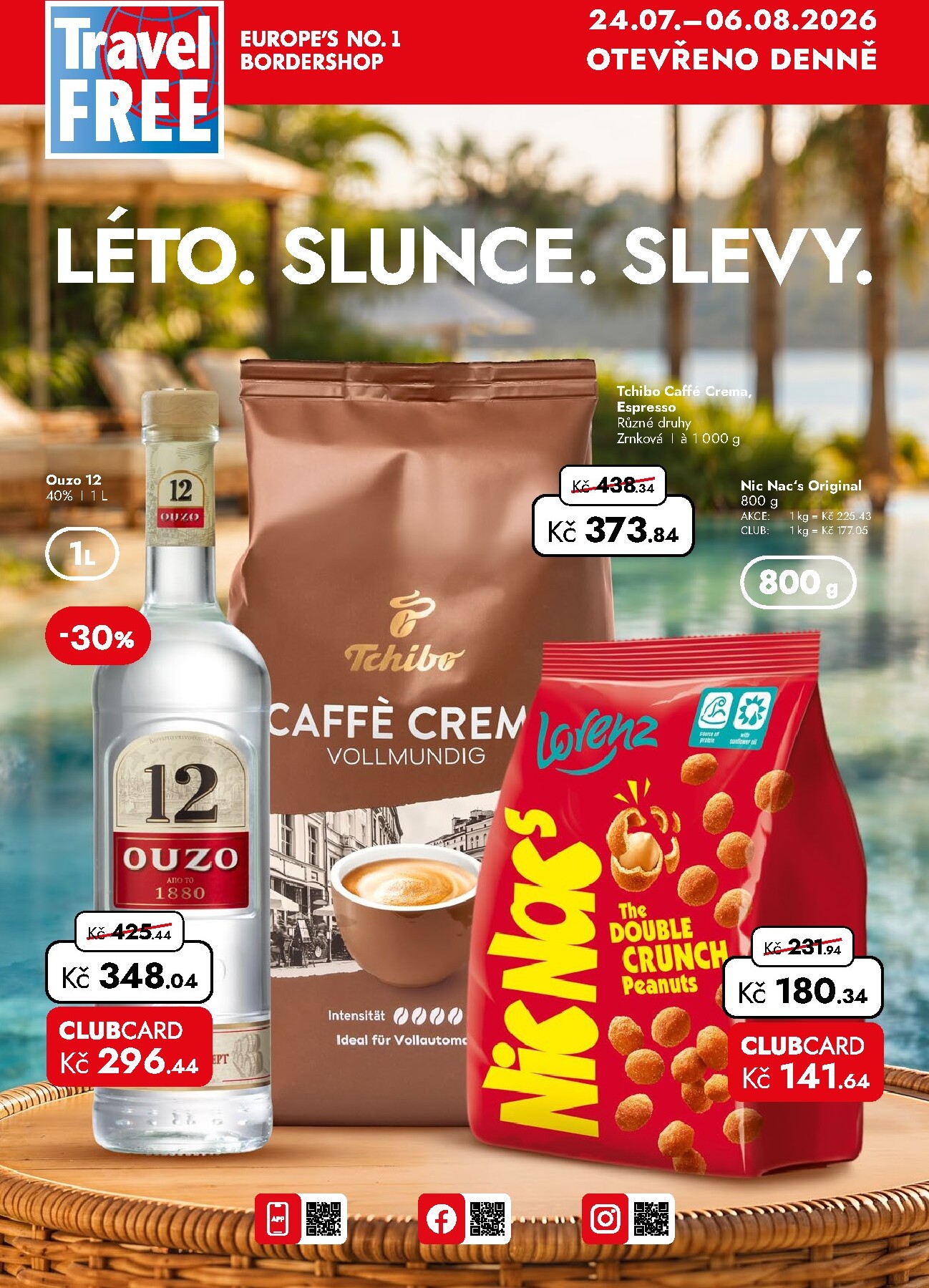 Aktuální Travel FREE leták platný od pátku 24.07.2026 do čtvrtka 06.08.2026