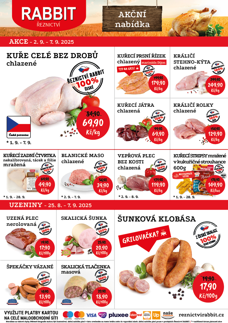 Leták Řeznictví Rabbit od 02.09. do 07.09.