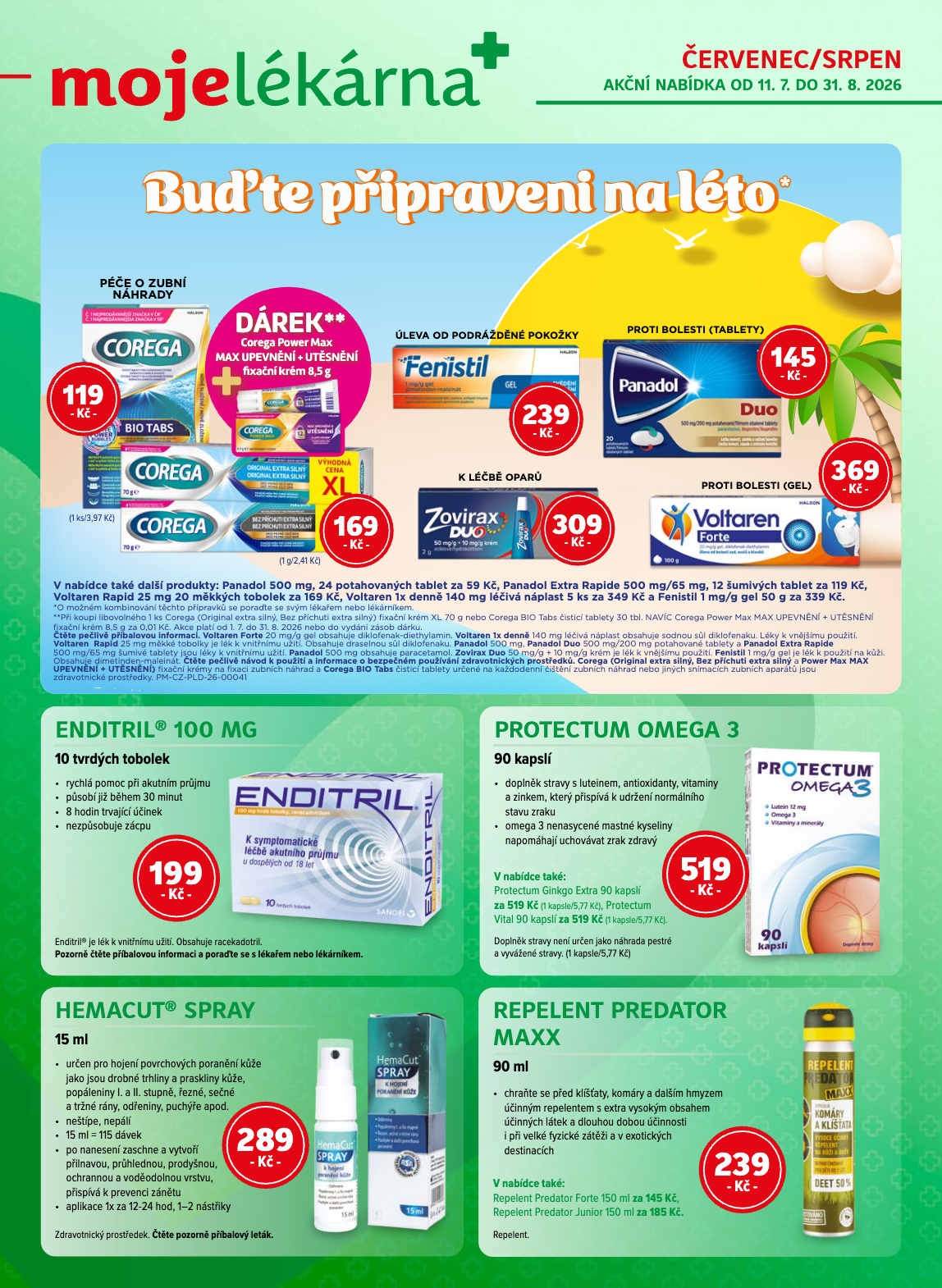 Aktuální Moje lékarna leták platný od soboty 11.07.2026 do pondělí 31.08.2026