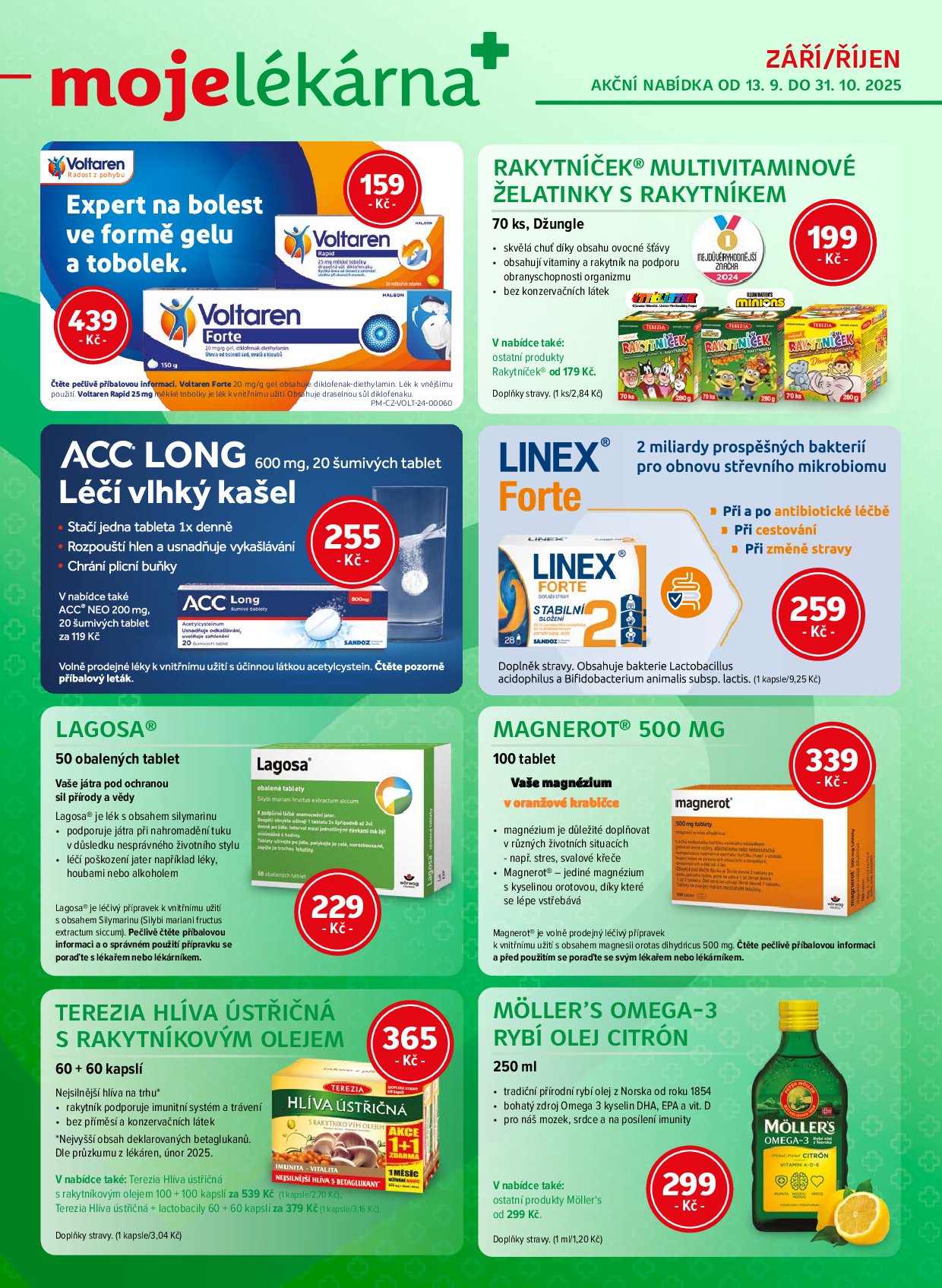 Leták Moje lékarna od 13.09. do 31.10.