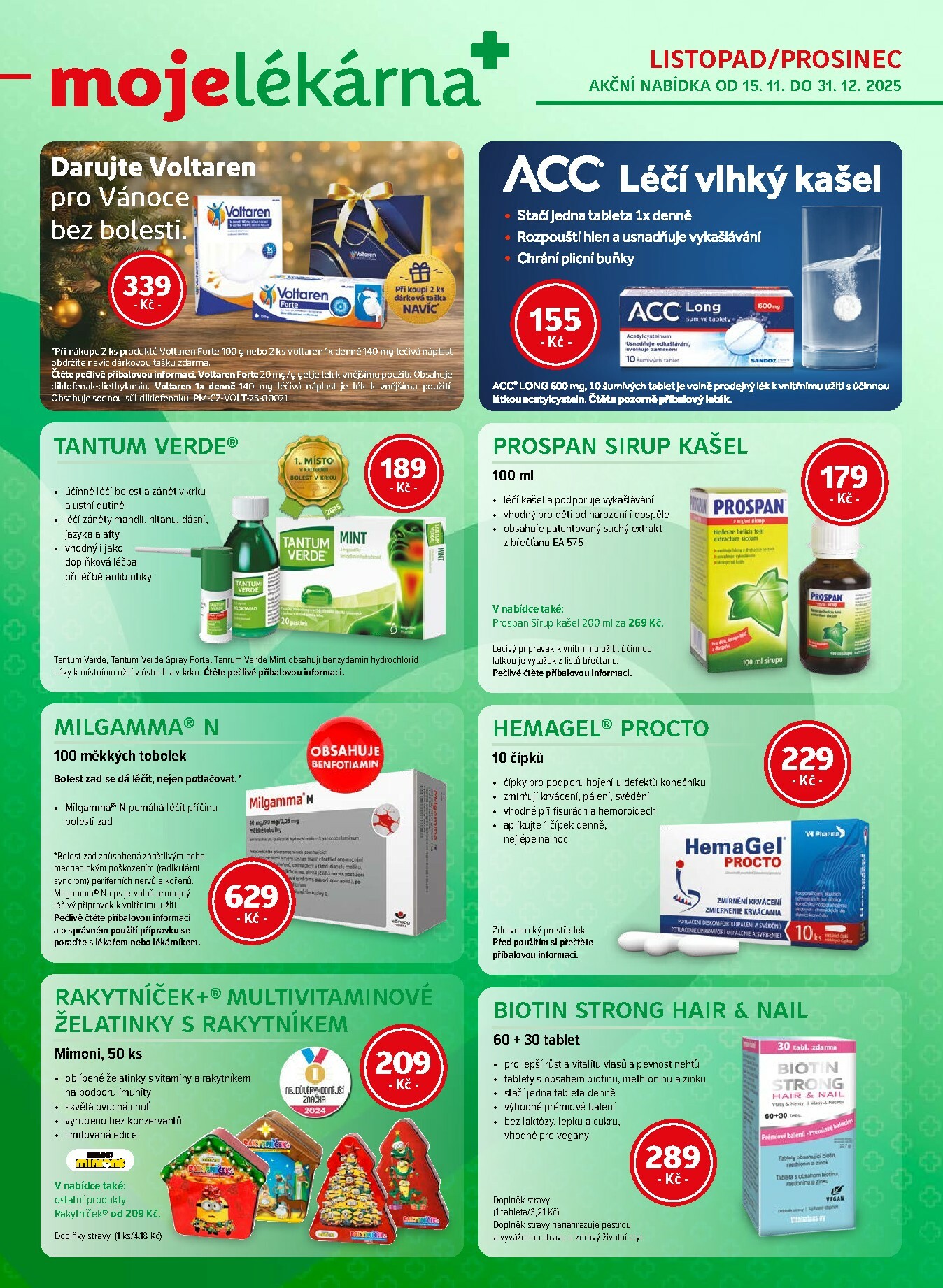 Aktuální leták Moje lékarna od 15.11. do 31.12.