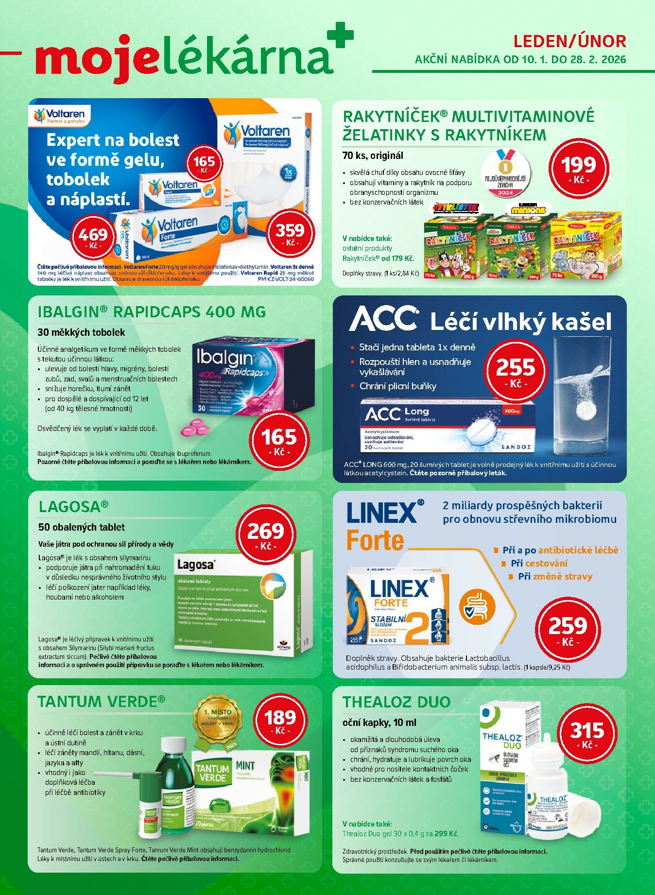 Aktuální leták Moje lékarna od 10.01. do 28.02.