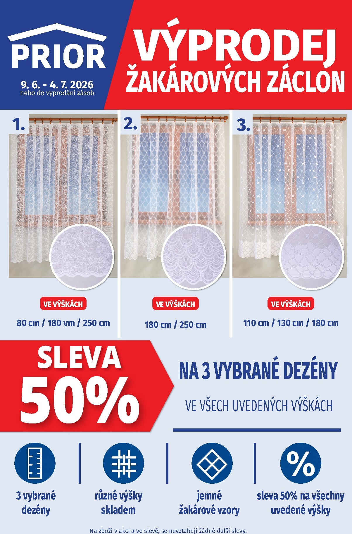 Aktuální Prior - Záclony leták platný od úterý 09.06.2026 do soboty 04.07.2026