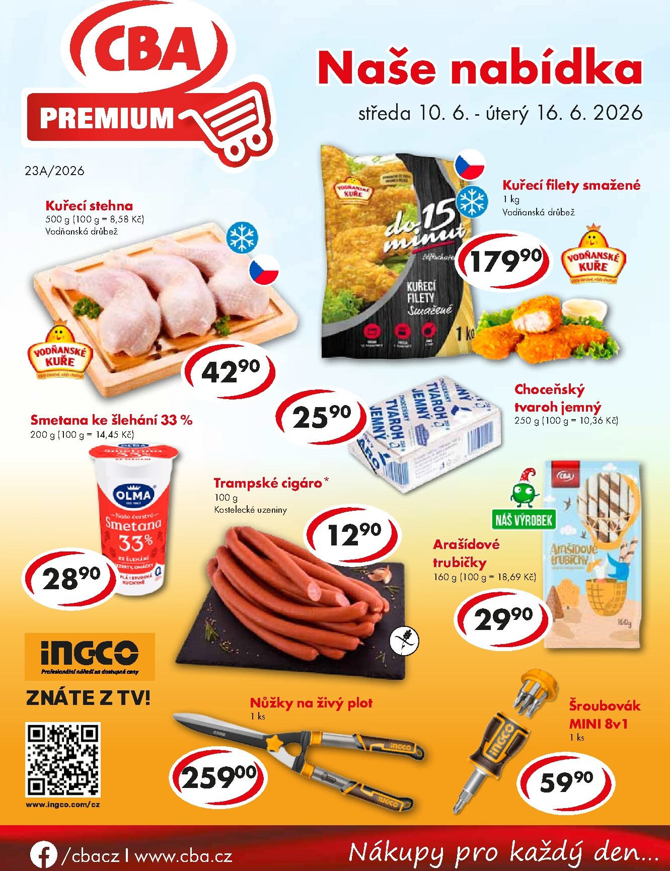 Aktuální CBA Premium leták platný od středy 10.06.2026 do úterý 16.06.2026