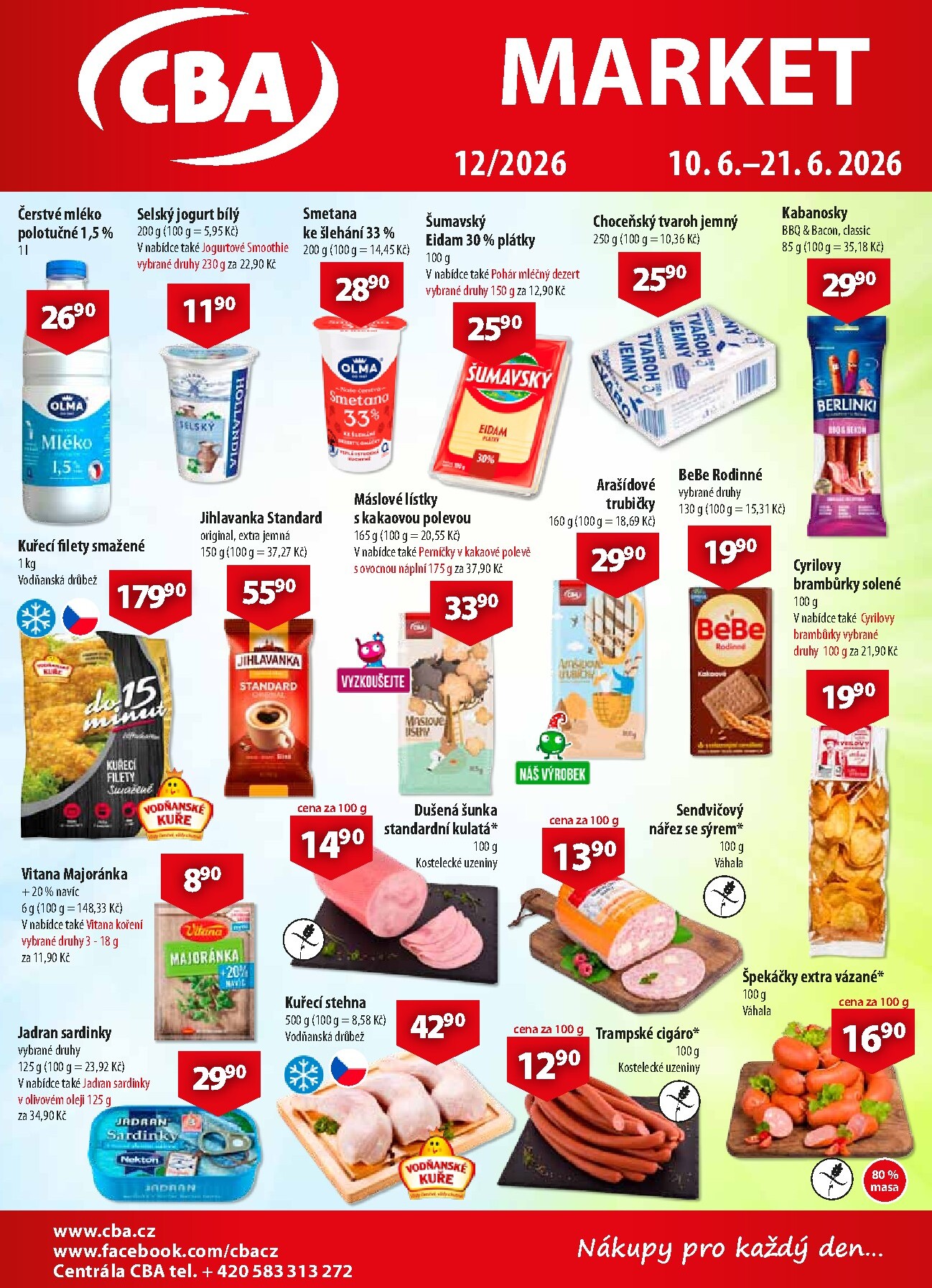 Aktuální CBA - Market leták platný od středy 10.06.2026 do neděle 21.06.2026
