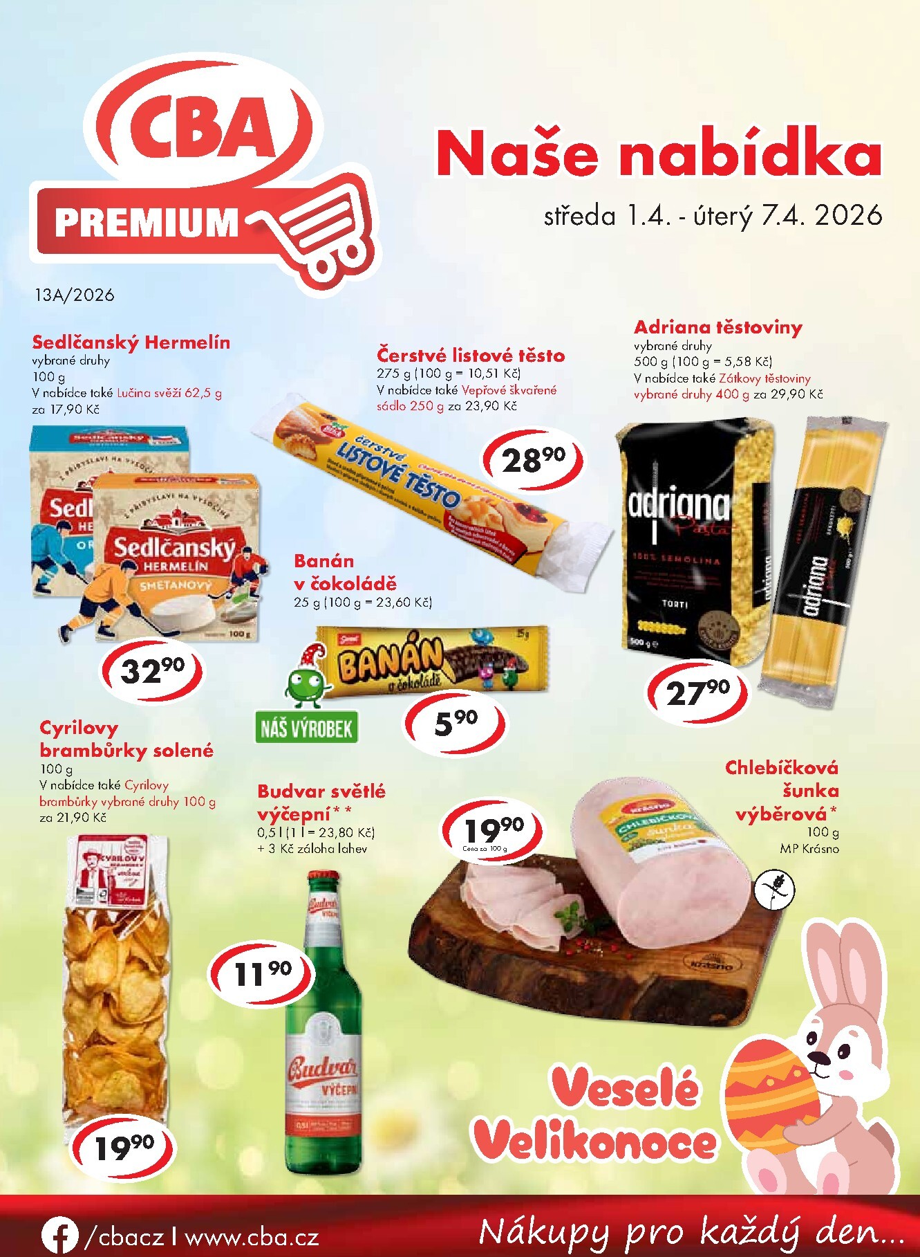 CBA Premium leták platný od středy 01.04.2026 do úterý 07.04.2026