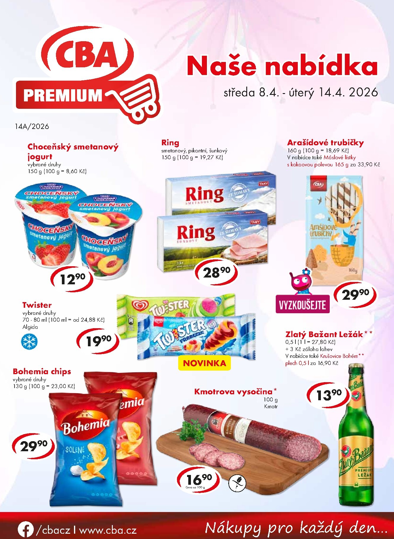 Aktuální CBA Premium leták platný od středy 08.04.2026 do úterý 14.04.2026