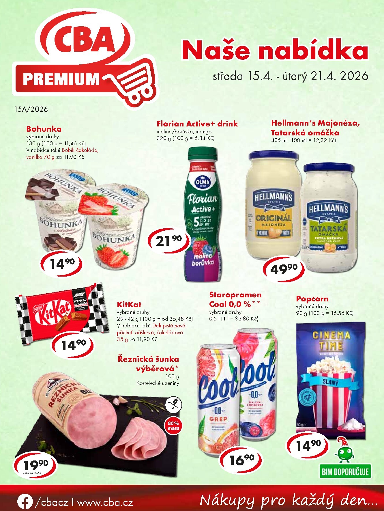 Aktuální CBA Premium leták platný od středy 15.04.2026 do úterý 21.04.2026