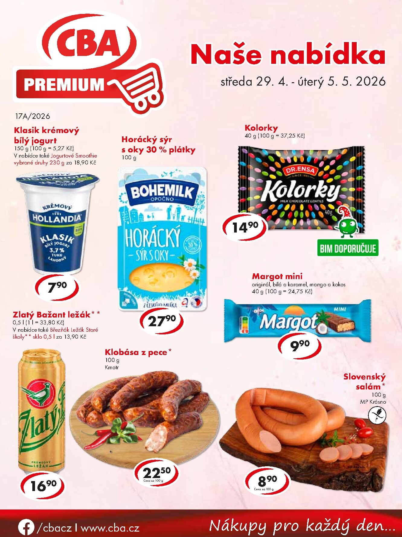 Aktuální CBA Premium leták platný od středy 29.04.2026 do úterý 05.05.2026