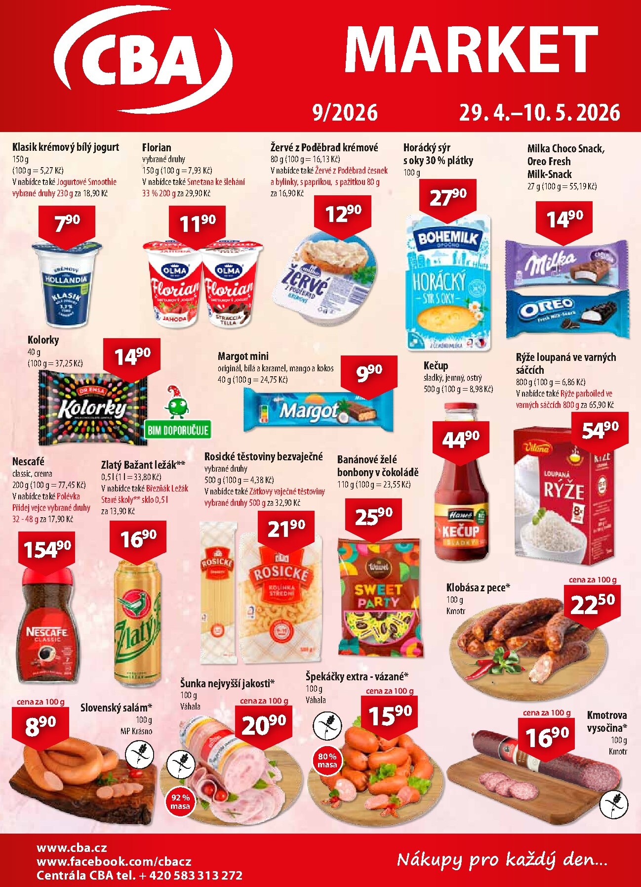 Aktuální CBA Market leták platný od středy 29.04.2026 do neděle 10.05.2026